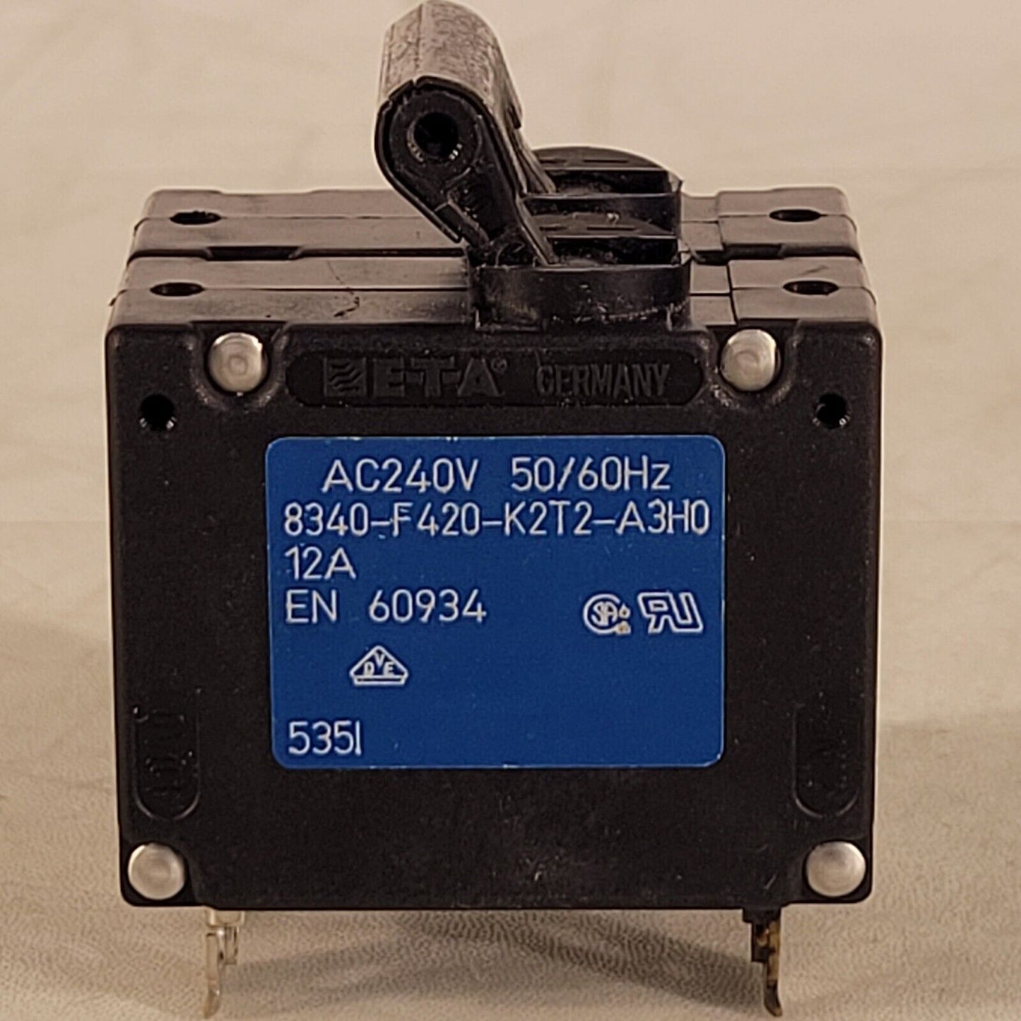 ETA 8340-F420-K2T2-A3H0 Magnetic Circuit Breaker 2 Pole 12A