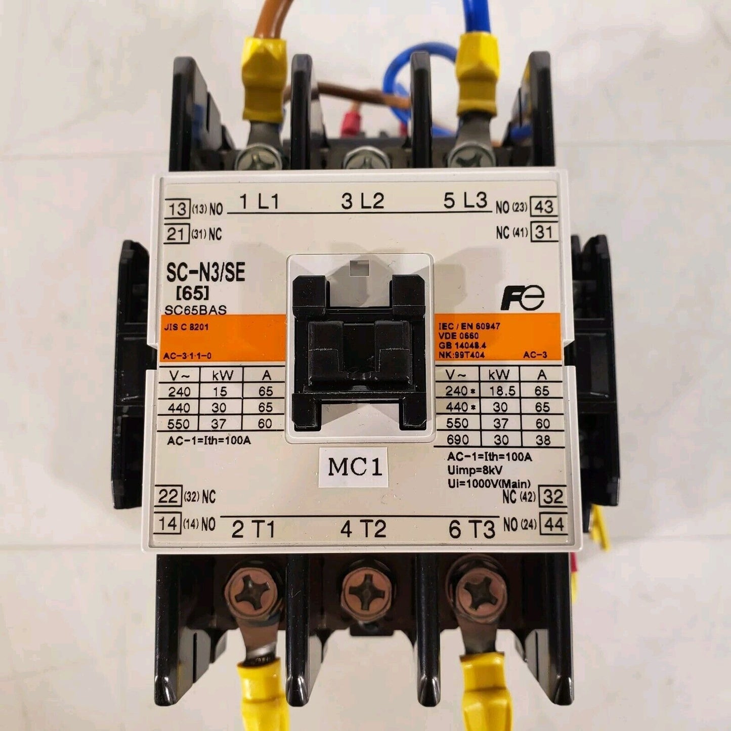 Fuji Electric SC-N3/SE Magnetic Contactor 200-240V DC 3 Phase 3NC2H/SE