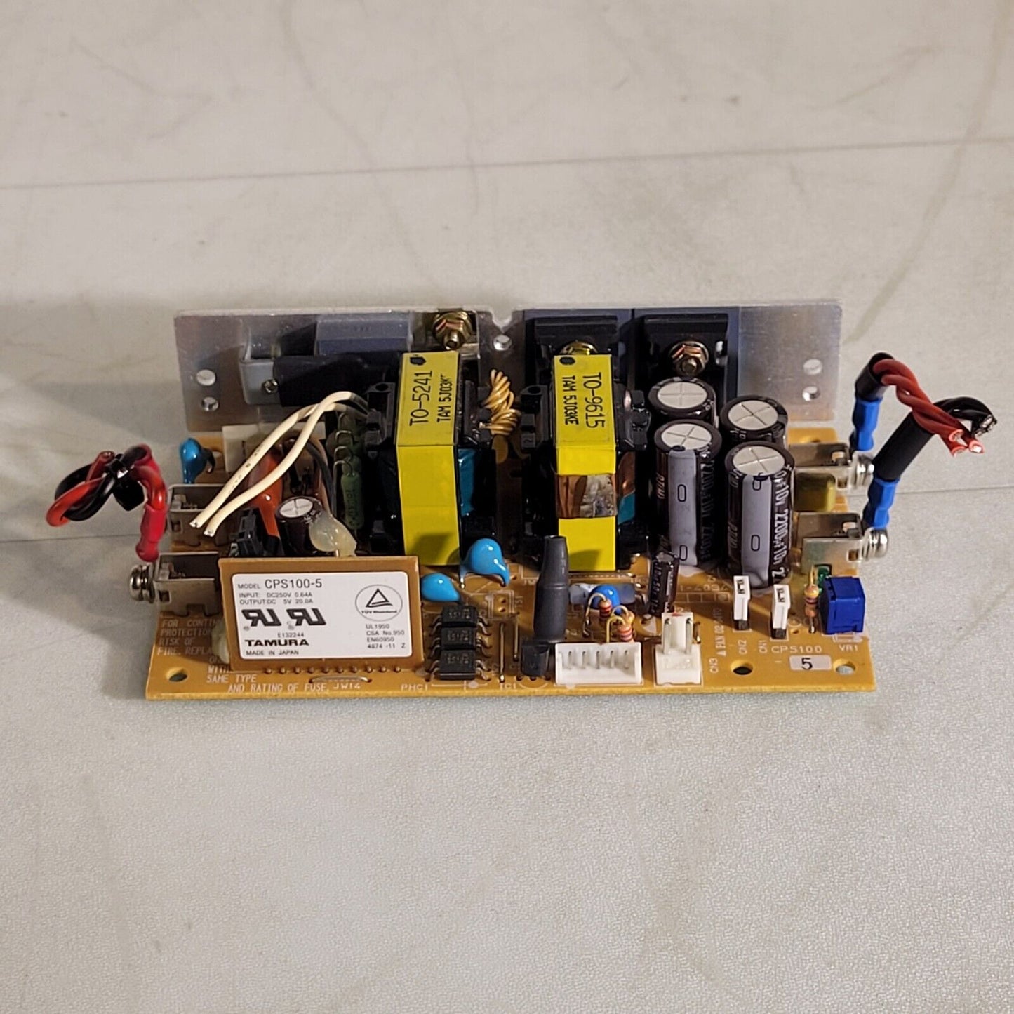 Tamura CPS100-5 Power Supply Input: DC 250V 0.64A Output: DC 5V 20A 4874-11 Z
