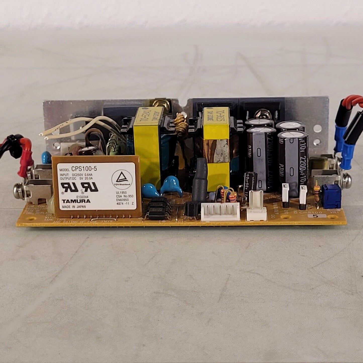 Tamura CPS100-5 Power Supply Input: DC 250V 0.64A Output: DC 5V 20A 4874-11 Z