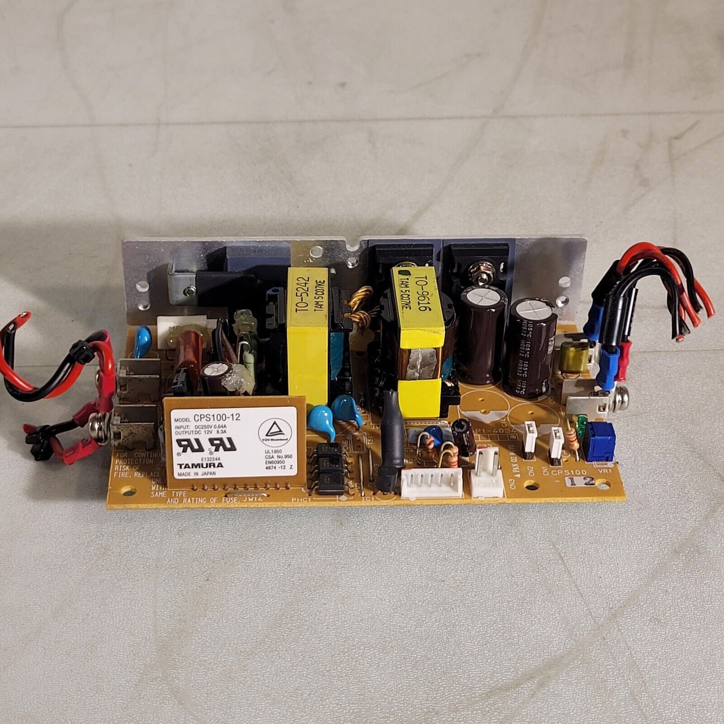 Tamura CPS100-12 Power Supply Input DC 250V 0.64A Output: DC 12V 8.3A 4874-12 Z