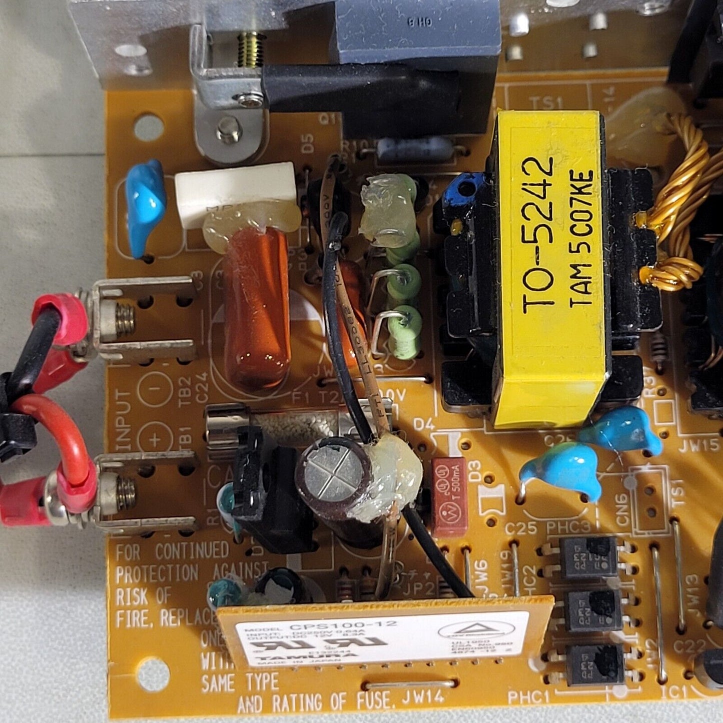Tamura CPS100-12 Power Supply Input DC 250V 0.64A Output: DC 12V 8.3A 4874-12 Z