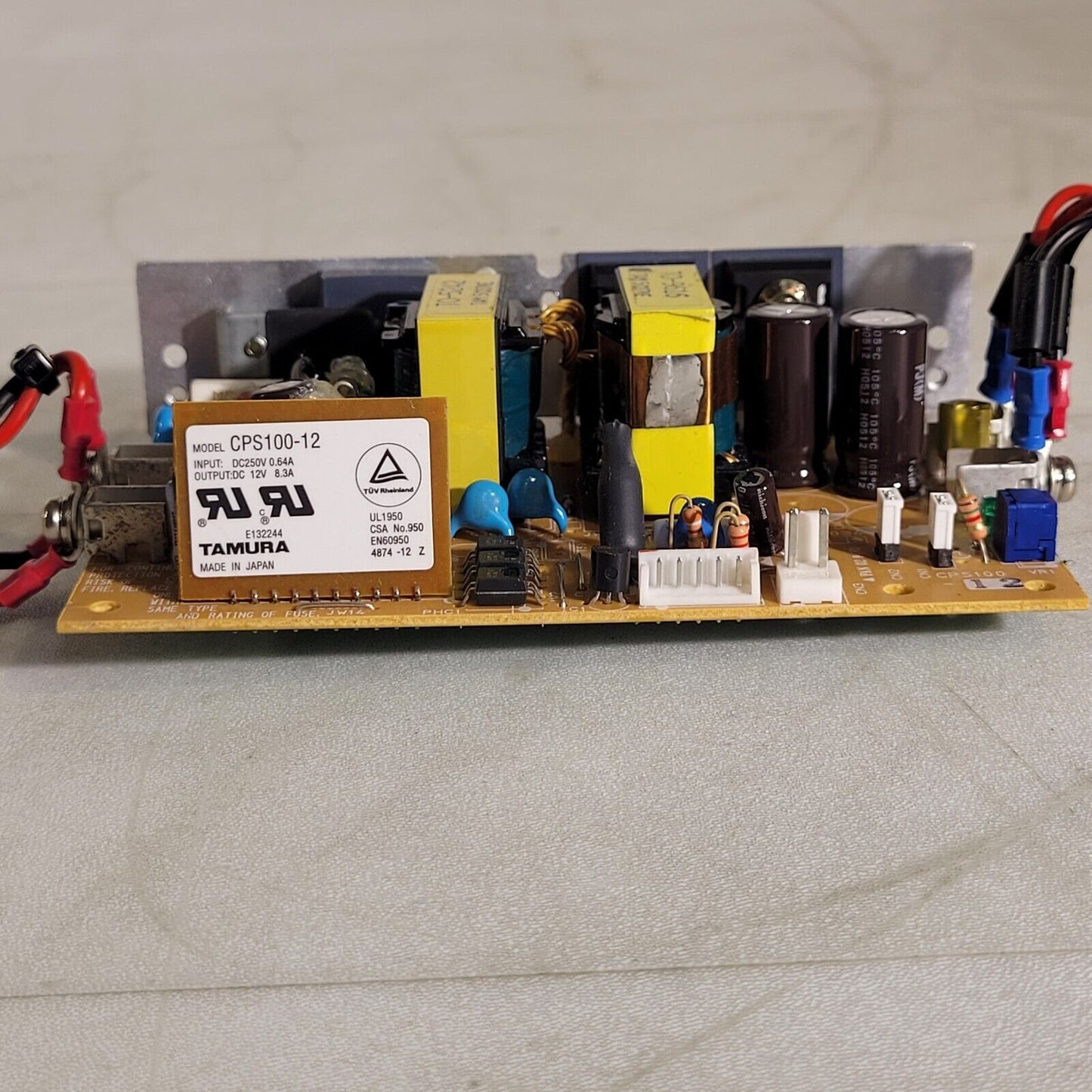 Tamura CPS100-12 Power Supply Input DC 250V 0.64A Output: DC 12V 8.3A 4874-12 Z