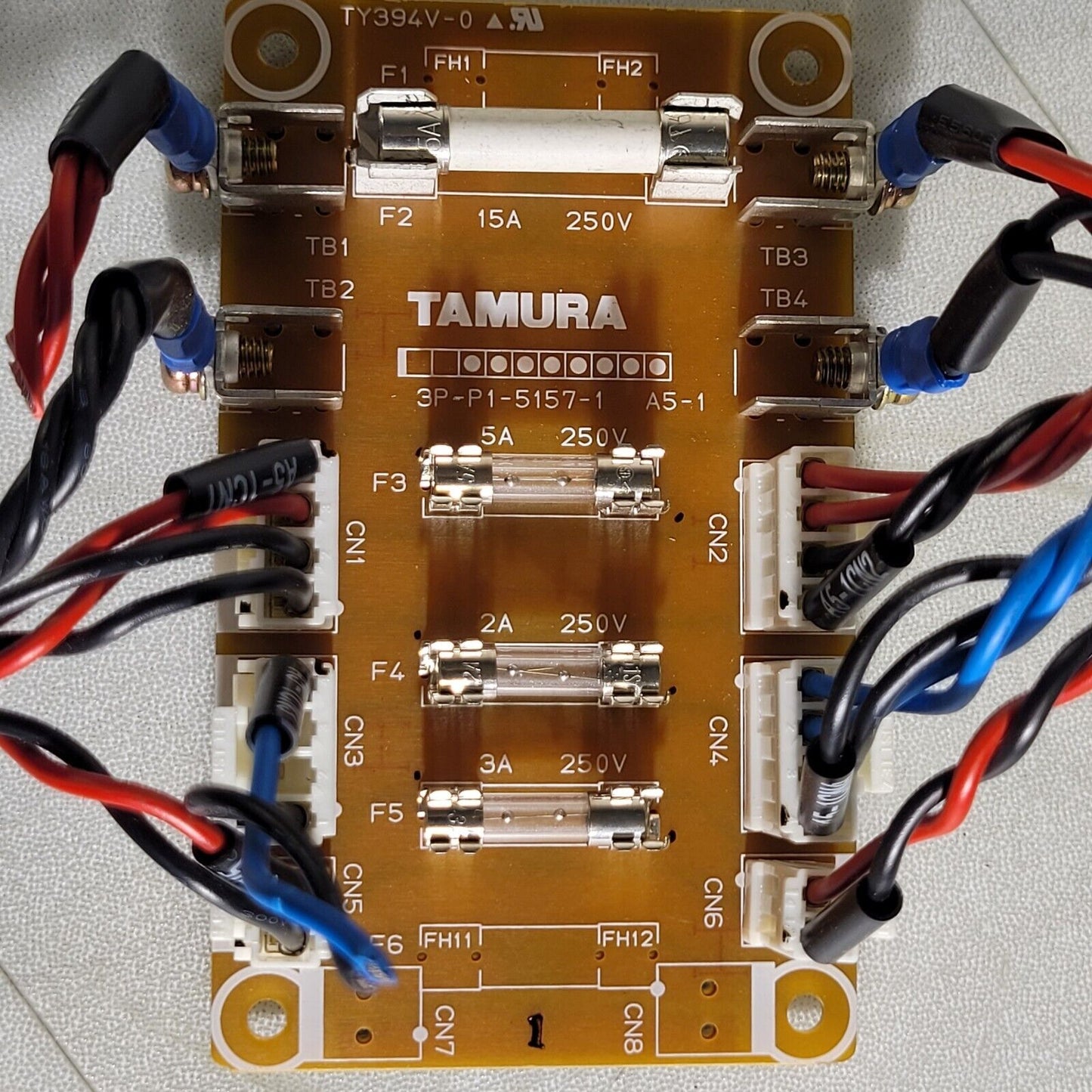 Tamura 3P-P1-5157-1 A5-1 Fuse Board From Jeol SM67010BU Electron Microscope
