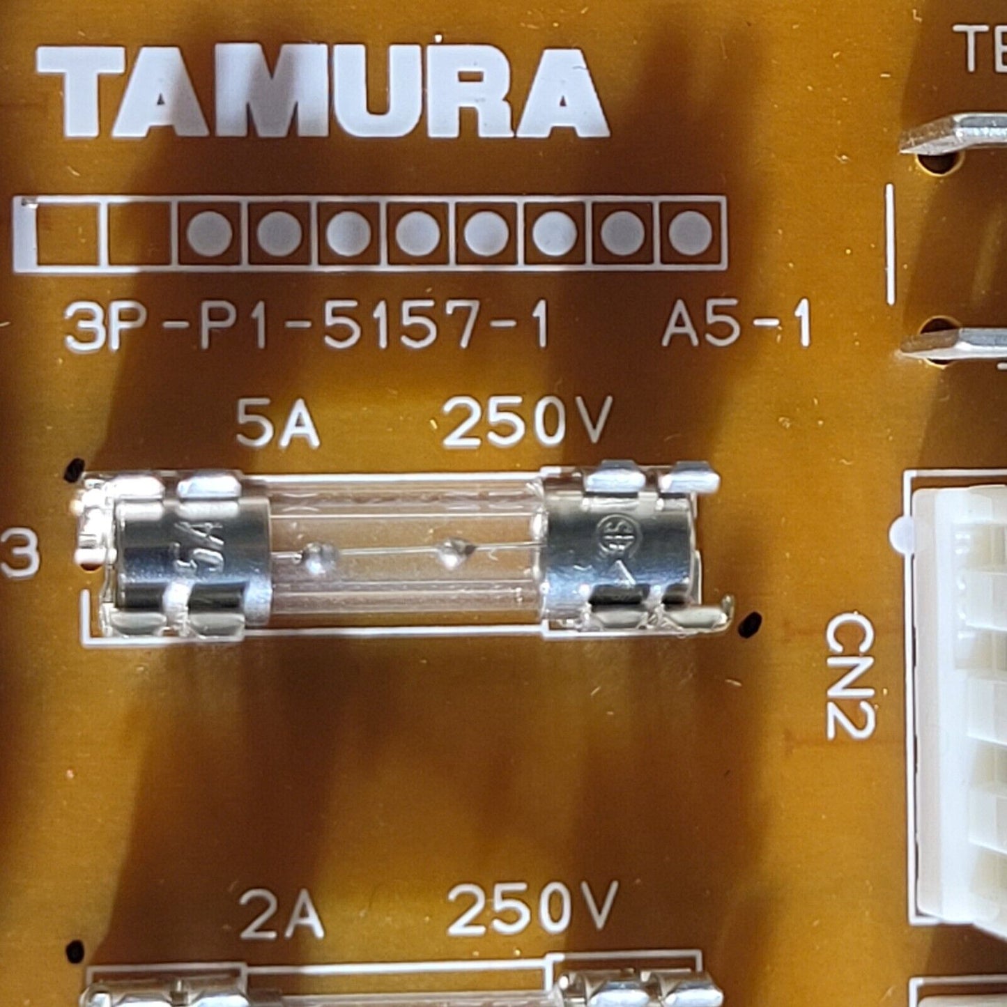 Tamura 3P-P1-5157-1 A5-1 Fuse Board From Jeol SM67010BU Electron Microscope