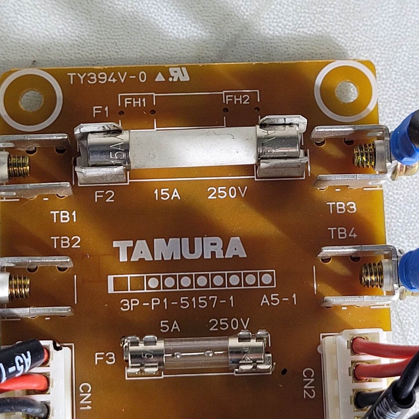 Tamura 3P-P1-5157-1 A5-1 Fuse Board From Jeol SM67010BU Electron Microscope