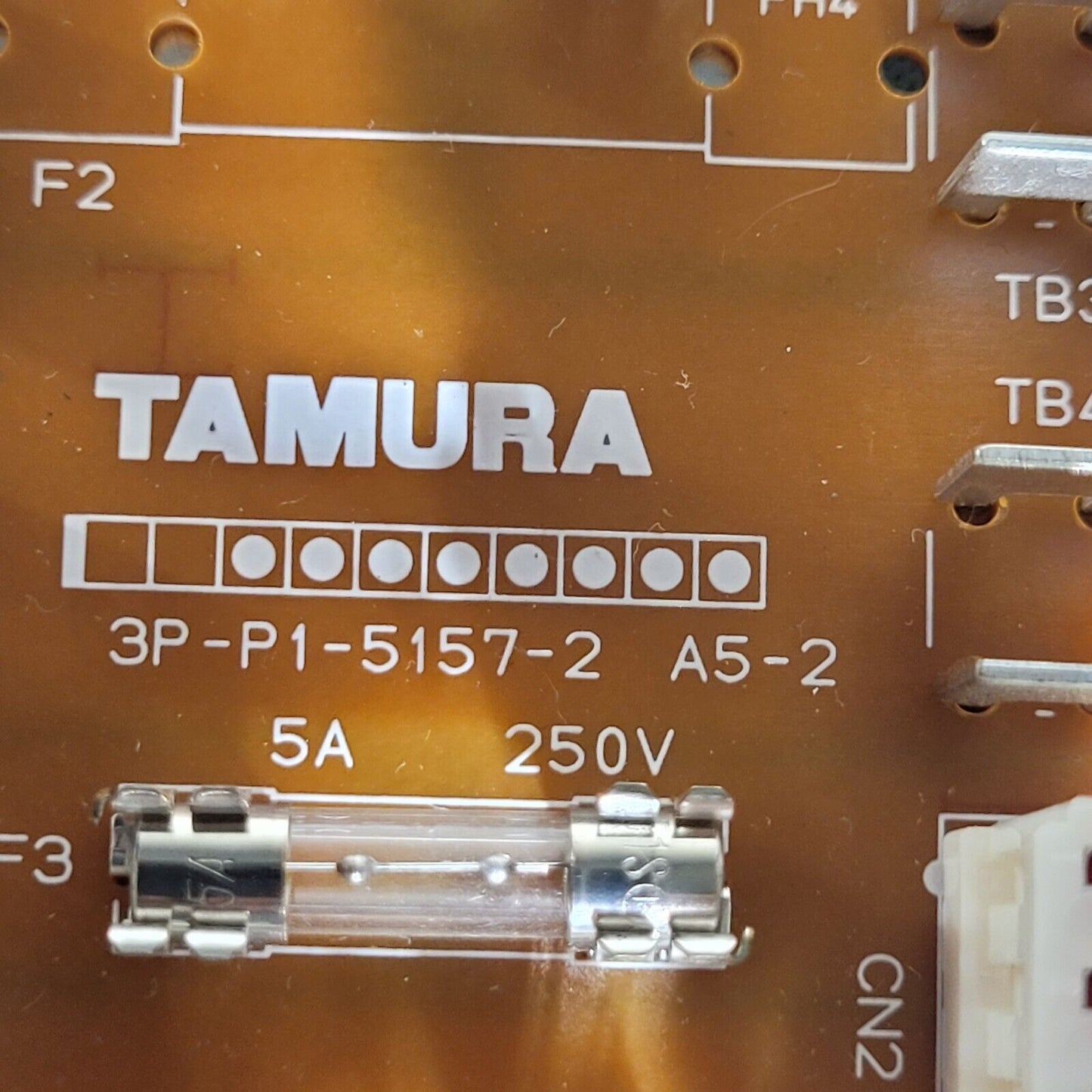 Tamura 3P-P1-5157-2 A5-2 Fuse Board From Jeol SM67010BU Electron Microscope