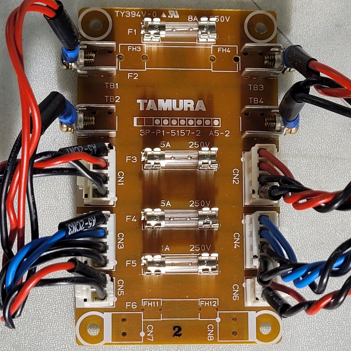 Tamura 3P-P1-5157-2 A5-2 Fuse Board From Jeol SM67010BU Electron Microscope