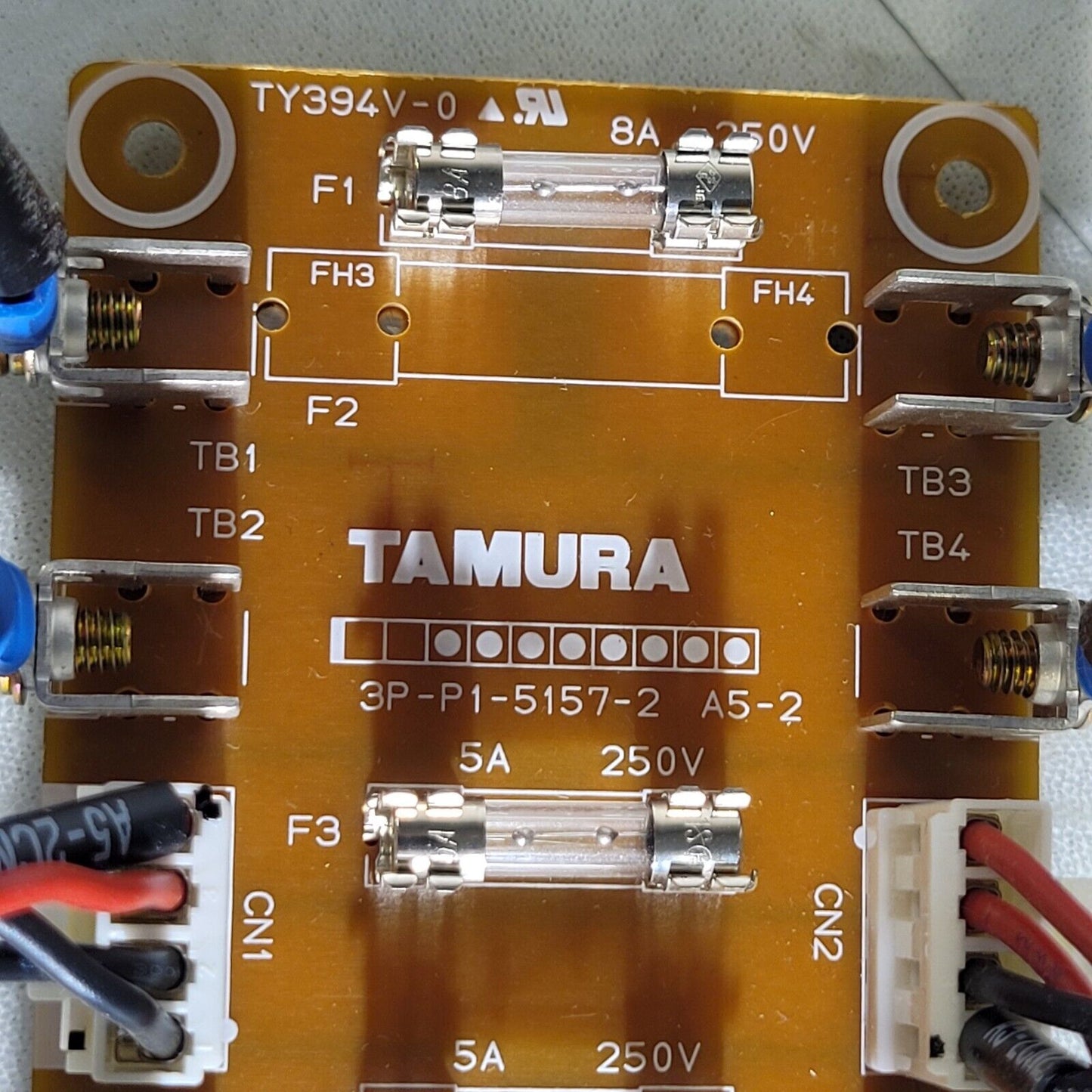 Tamura 3P-P1-5157-2 A5-2 Fuse Board From Jeol SM67010BU Electron Microscope
