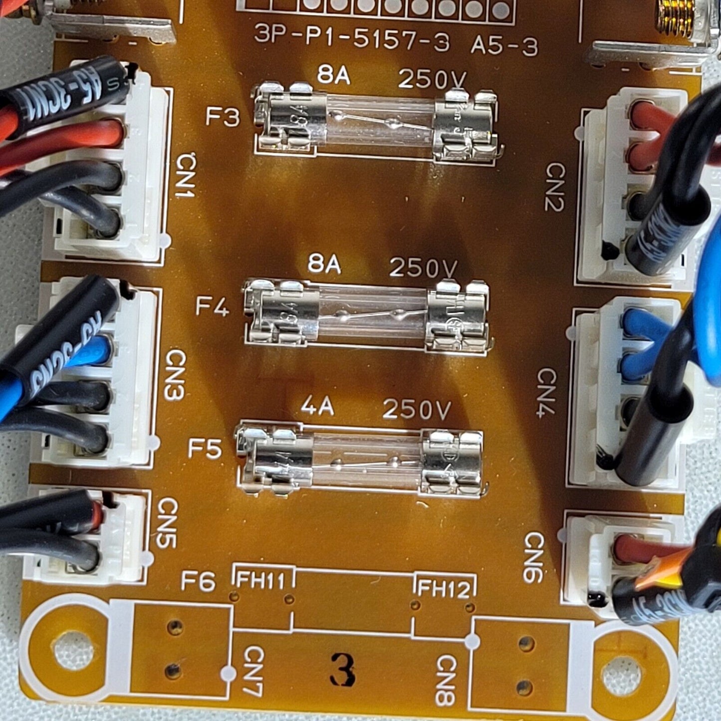 Tamura 3P-P1-5157-3 A5-3 Fuse Board From Jeol SM67010BU Electron Microscope