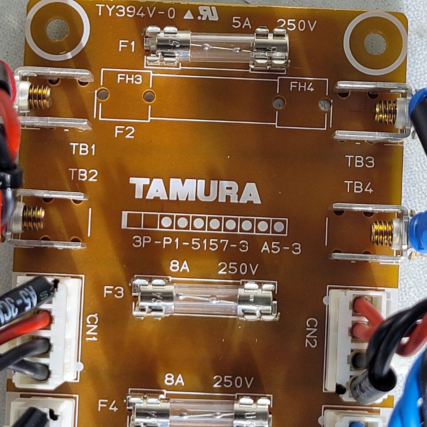 Tamura 3P-P1-5157-3 A5-3 Fuse Board From Jeol SM67010BU Electron Microscope