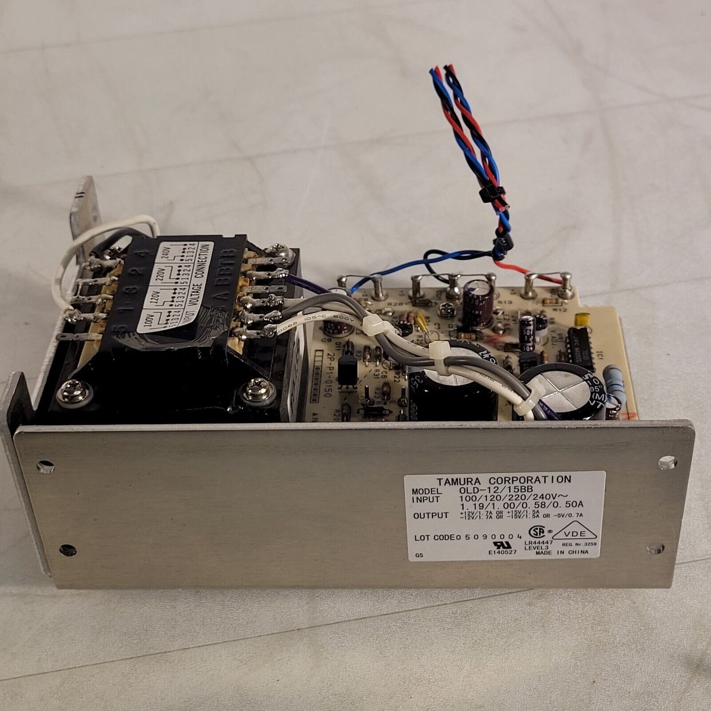Tamura OLD-12/15BB Power Supply 2P-P1-0150 Input:100V 120V 220V 240V 1.19A 1A