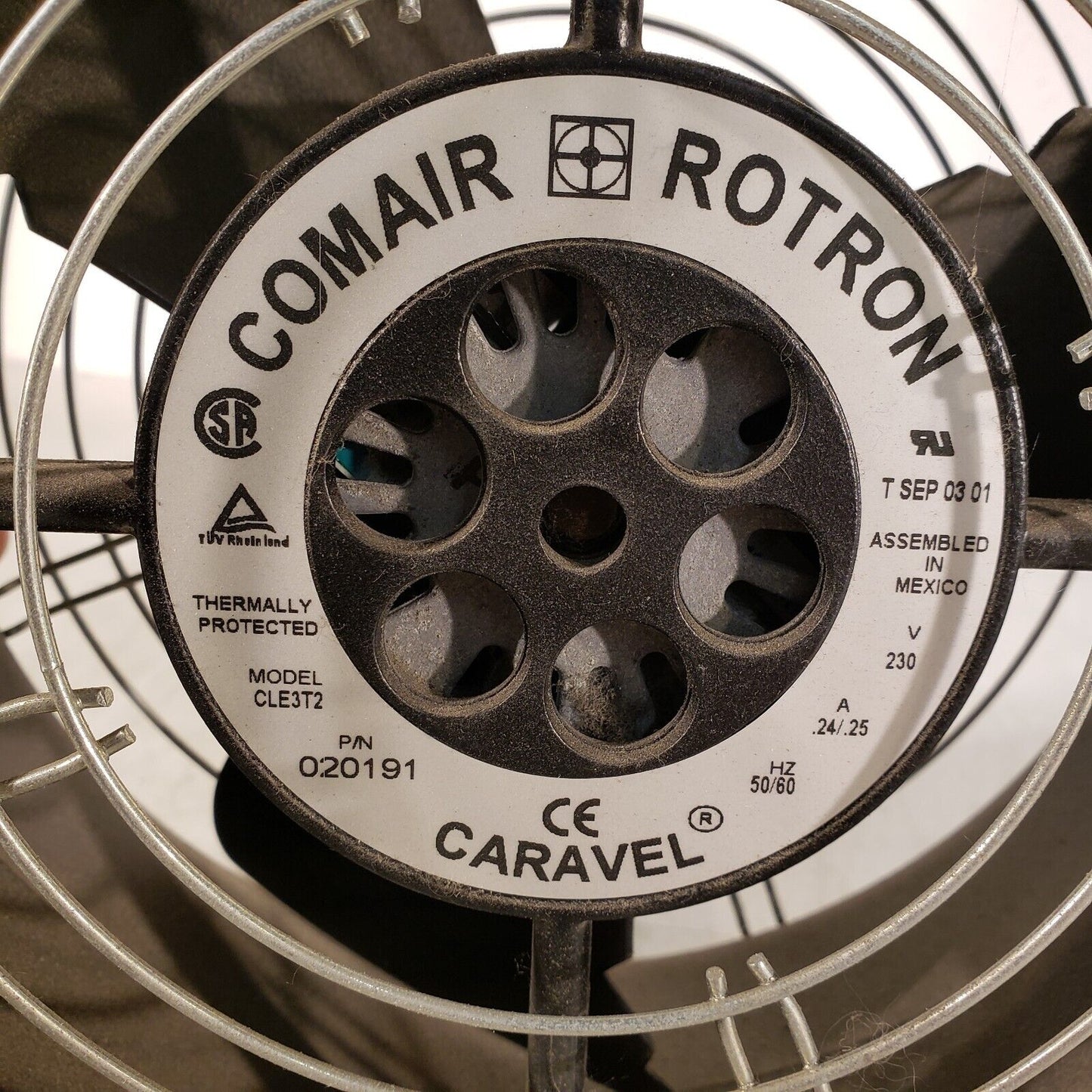 Comair Rotron CLE3T2 10" Tubeaxial Fan 230V 0.24A 50/60Hz 020191 Caravel Turbo