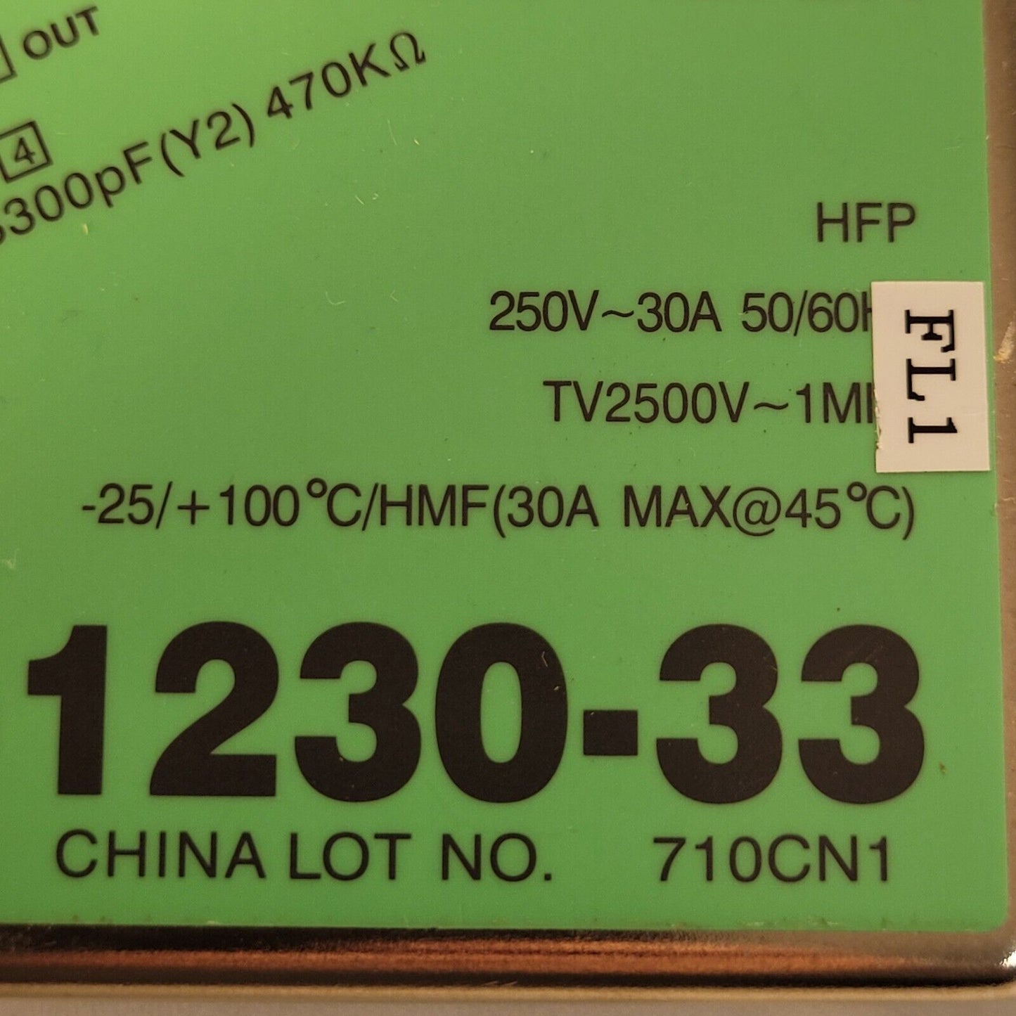 Lambda MXB-1206-33 Noise Filter Nemic 250V 30A 50/60Hz