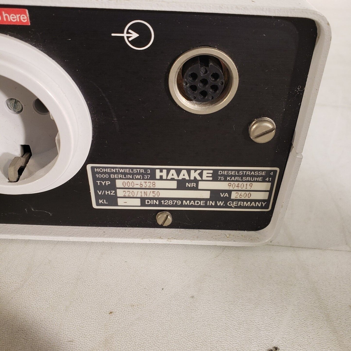 Haake ZS1 000-6328 Electric Pump Heater Controller Panel 250VAC 15A 3.8kW