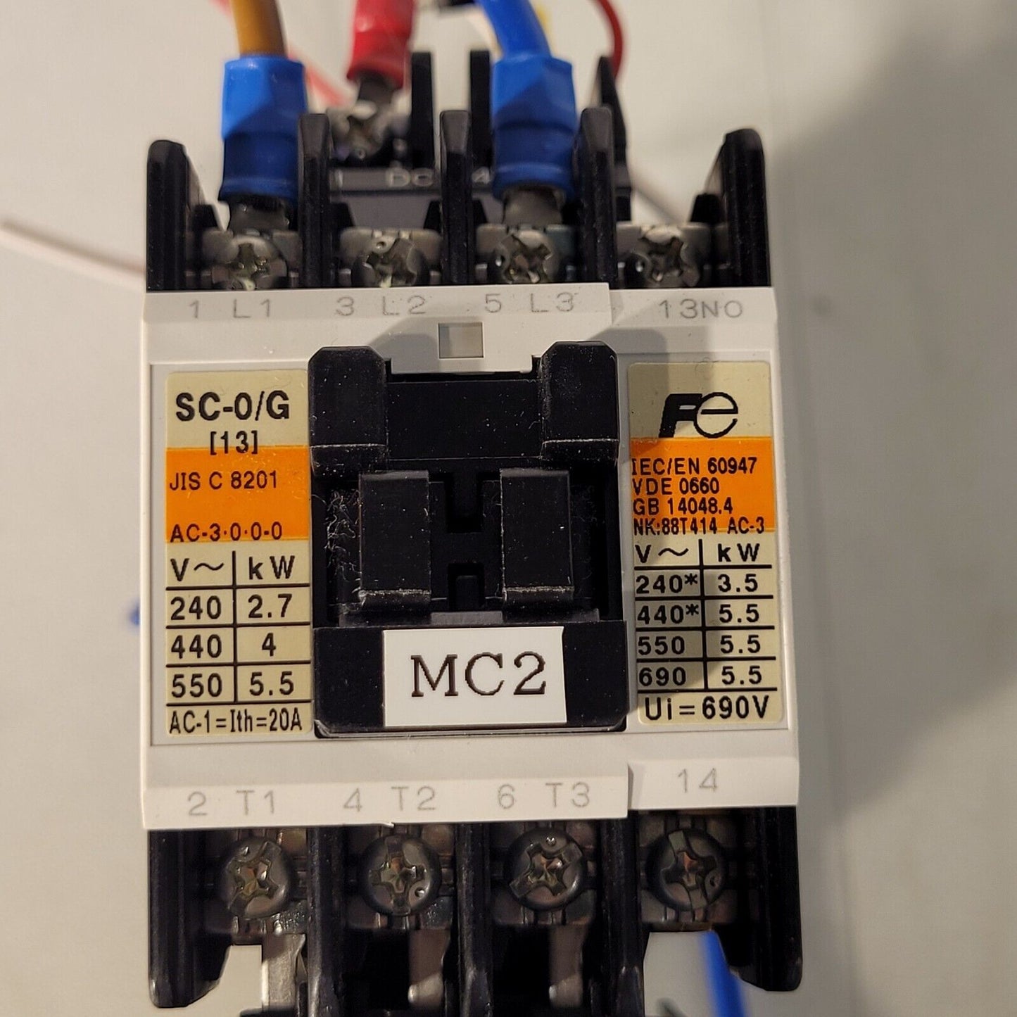 Fuji Electric SC-0/G SC13AG Magnetic Conductor with TR-ON TR13N Overload Relay