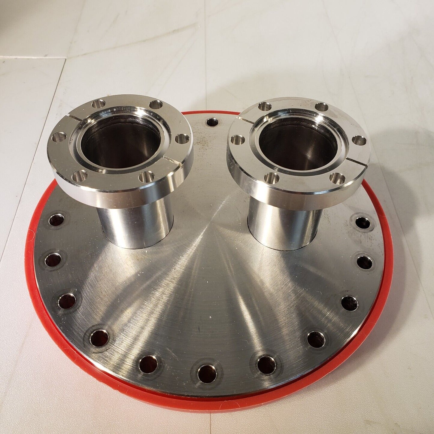 DN160CF 8" CF Conflat To 2x Dual DN35CF 2.75" Conflat Adapter SS High Vacuum