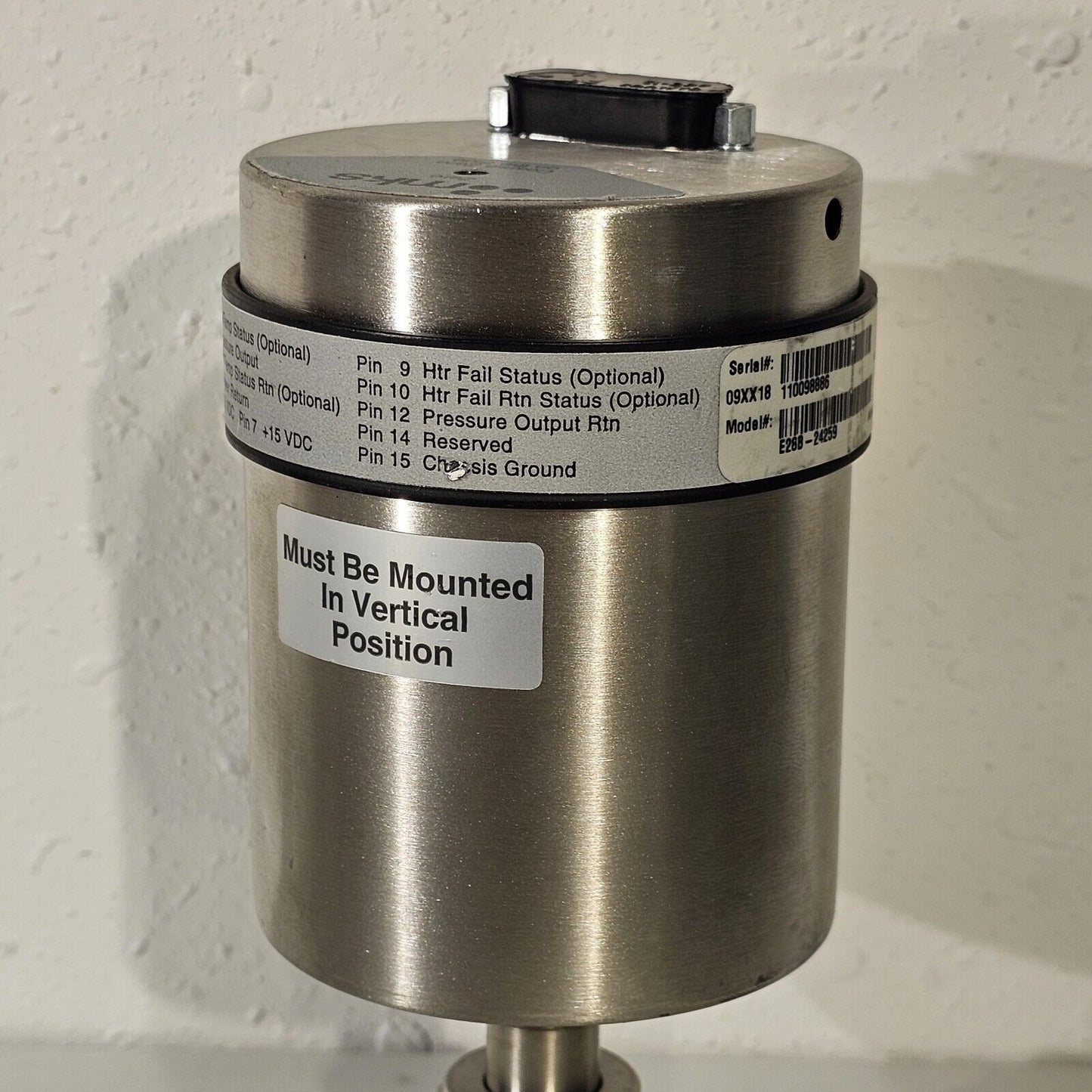 TESTED MKS E28B-24259 Baratron Etch Capacitance Manometer 0.1 Torr Range Vacuum