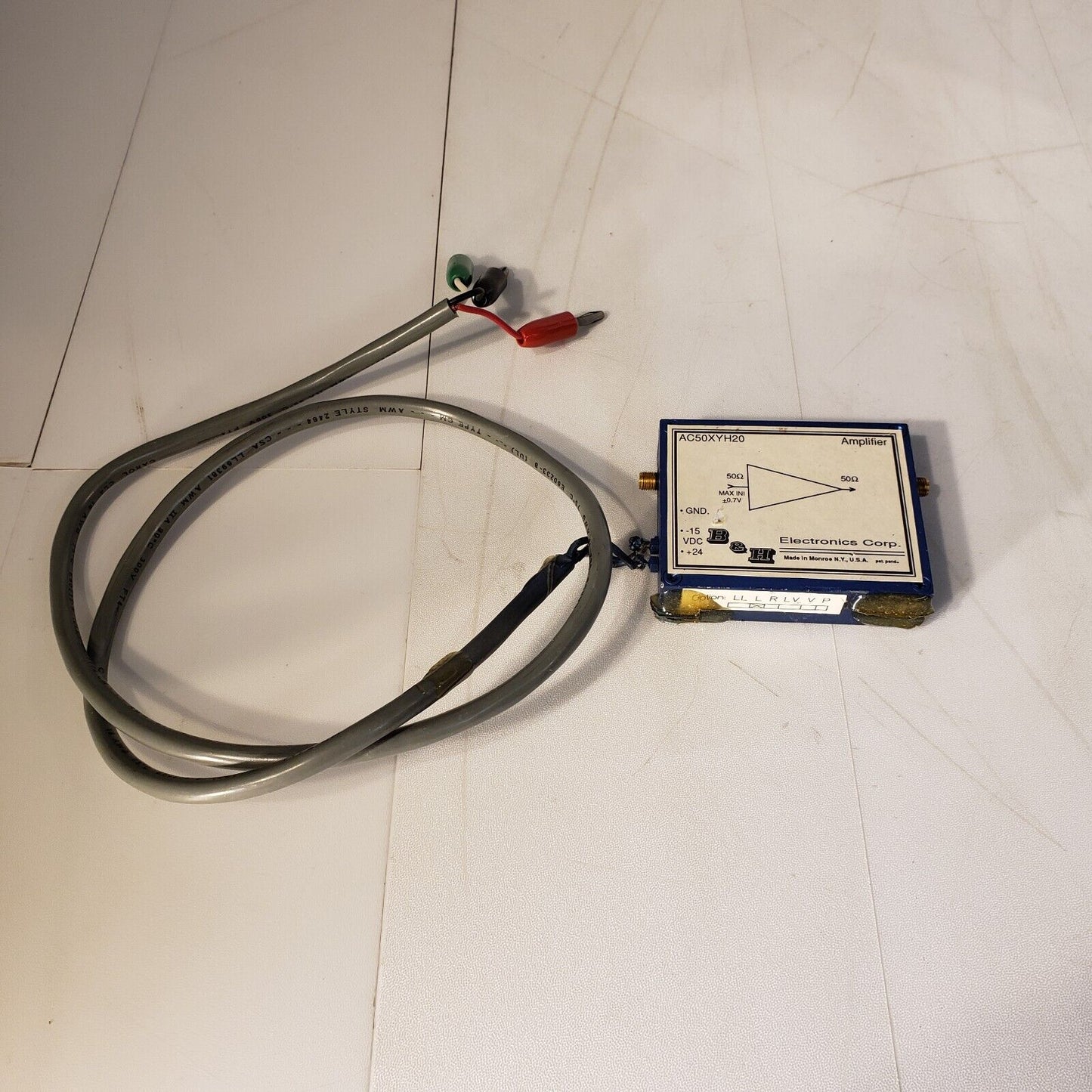 B&H Electronics AC50XYH20 Power Amplifier 50-Ohms -15 To 24 VDC