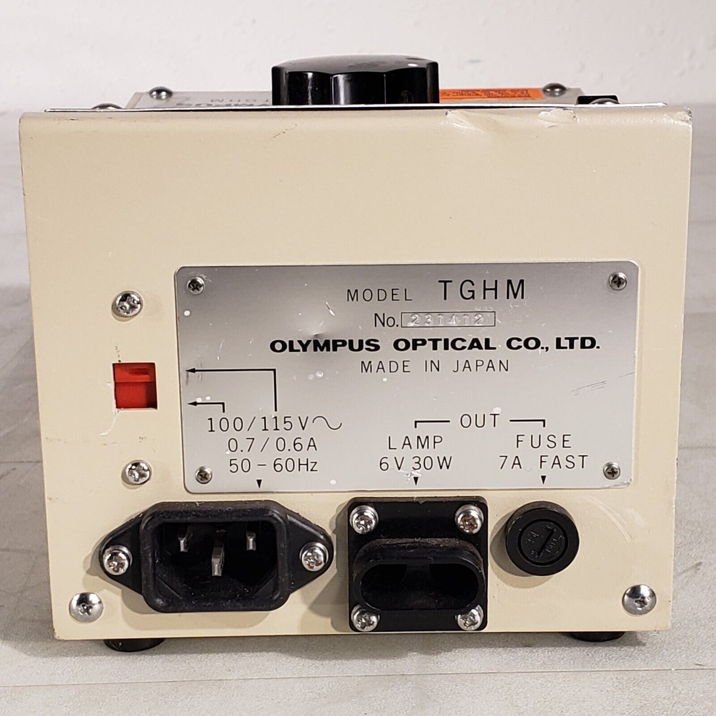 Olympus Optical TGHM Microscope Power Supply 100/115V 0.7/0.6A 50-60Hz