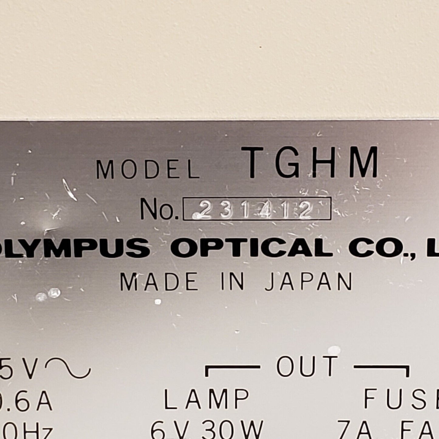 Olympus Optical TGHM Microscope Power Supply 100/115V 0.7/0.6A 50-60Hz