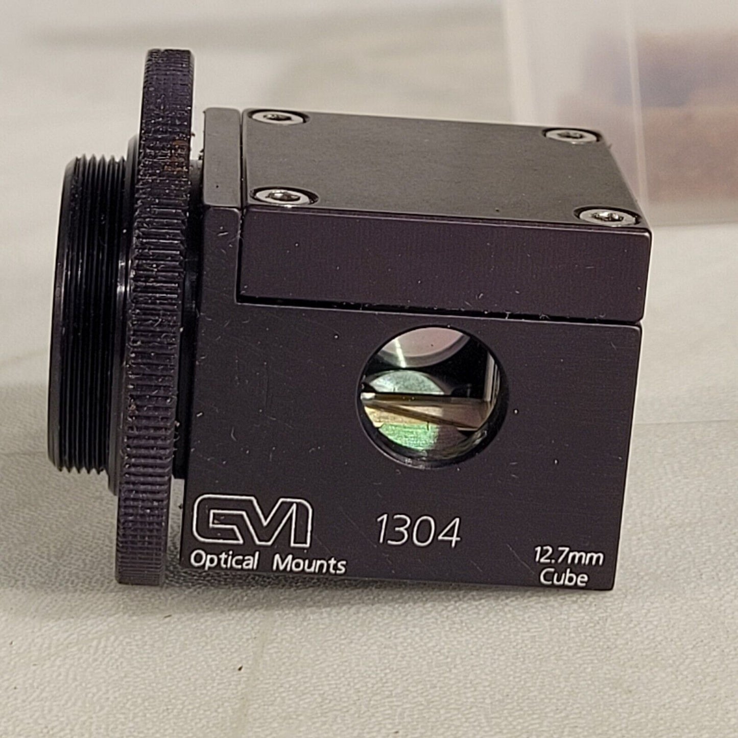 CVI 1304 Optical Mount 12.7mm 1/2" Cube Beam Splitter With Case Filter Polarizer