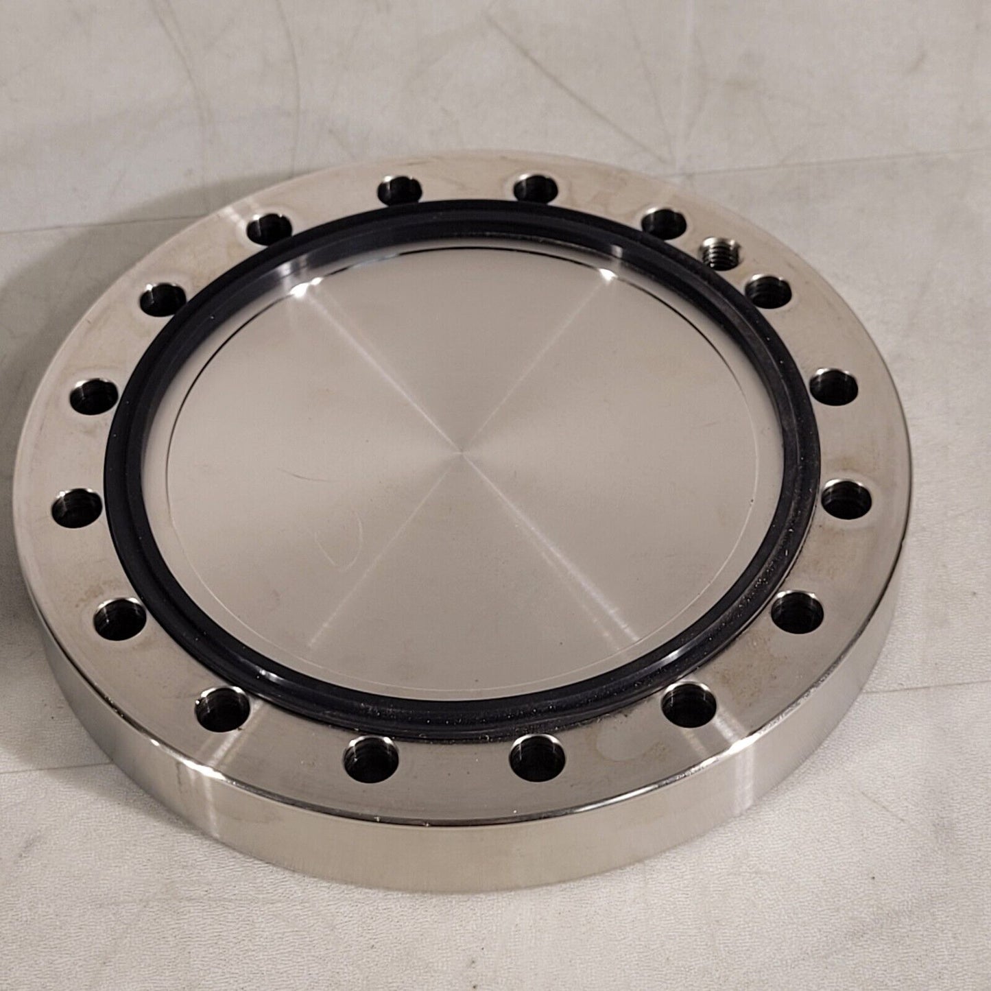 6" CF High Vacuum Conflat Blank Flange DN100CF Knife Edge In Great Condition
