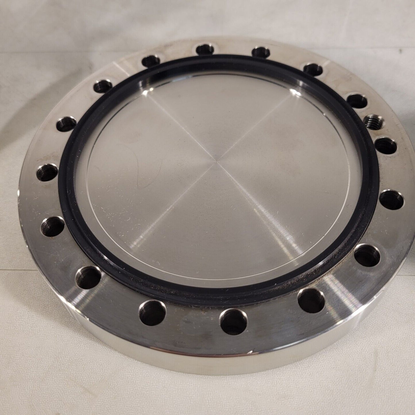 6" CF High Vacuum Conflat Blank Flange DN100CF Knife Edge In Great Condition