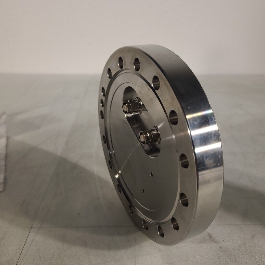 6" CF Conflat 2x BNC Port Electrical Feedthrough Flange DN100CF High Vacuum UHV