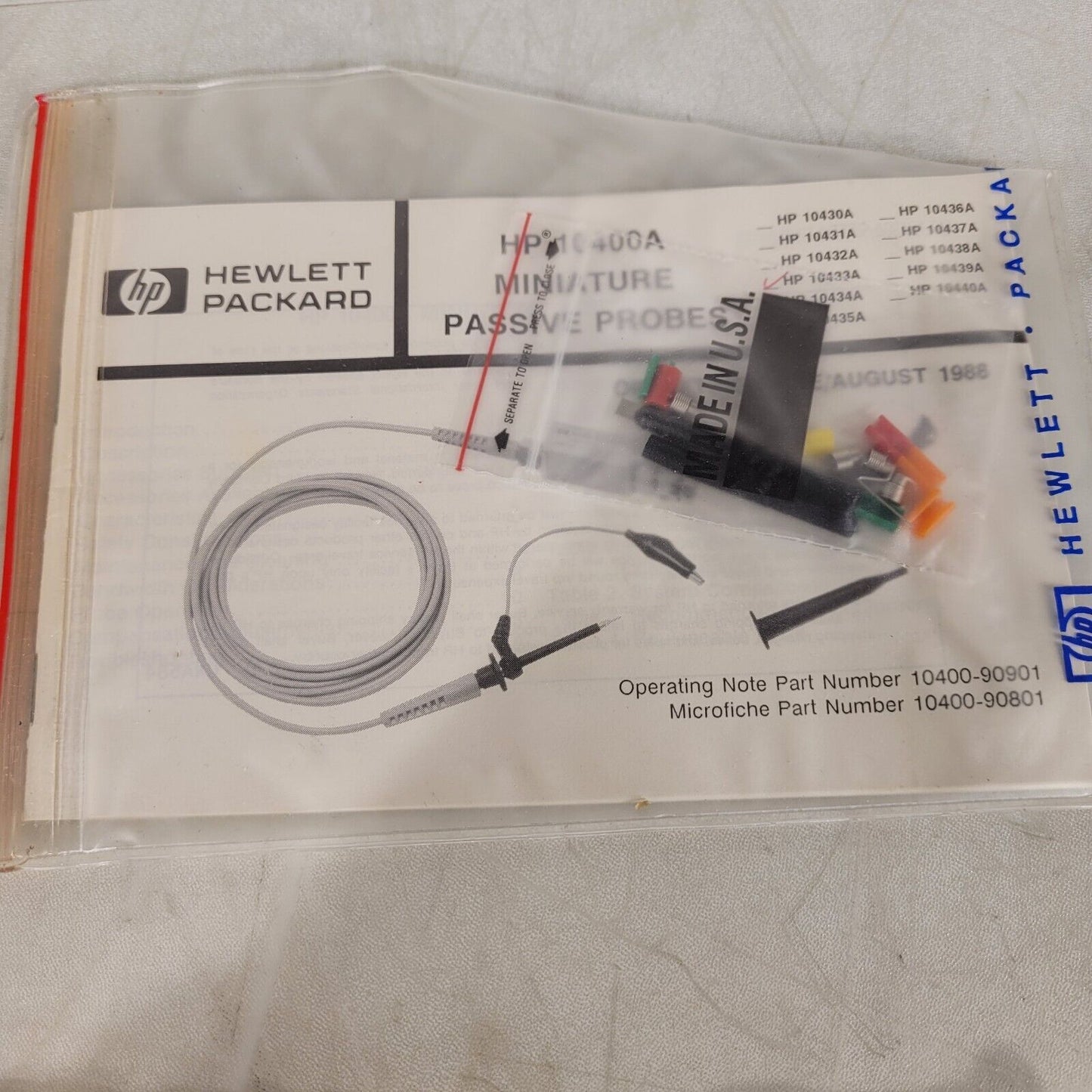 Lot of 5 HP Hewlett Packard 10400A Miniature Passive Probes *Incomplete Packs*
