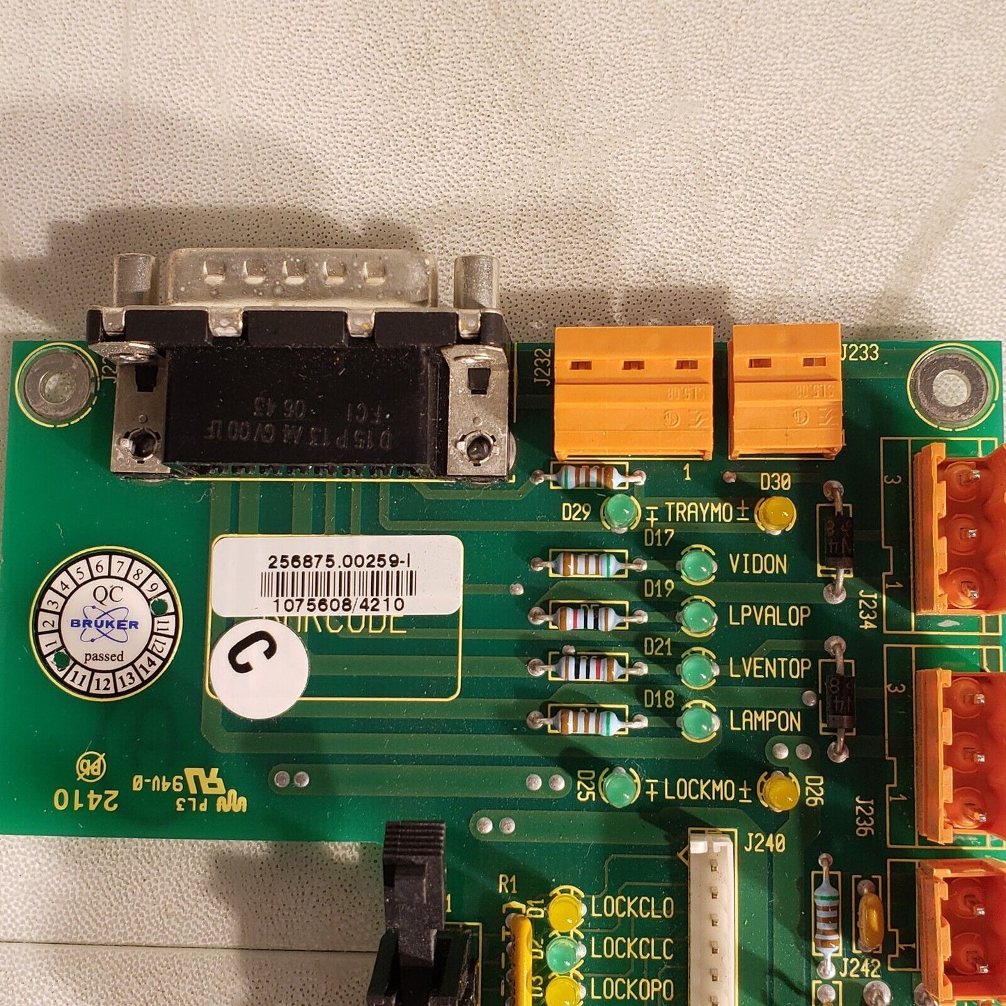 Bruker 256875.00259-I Control Board BDD KAOU-2A FC From Bruker Ultraflex II