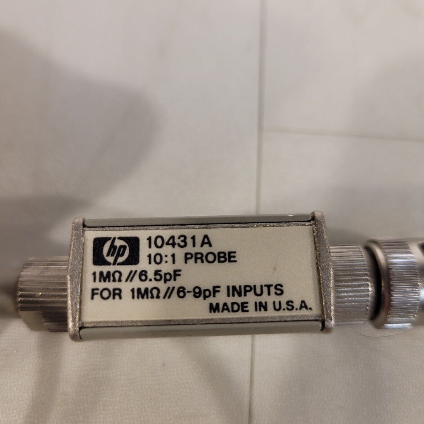 HP Hewlett Packard 10431A Oscilloscope Probe 10:1 500MHz 1M Ohm 6.5pF, Clip Tip