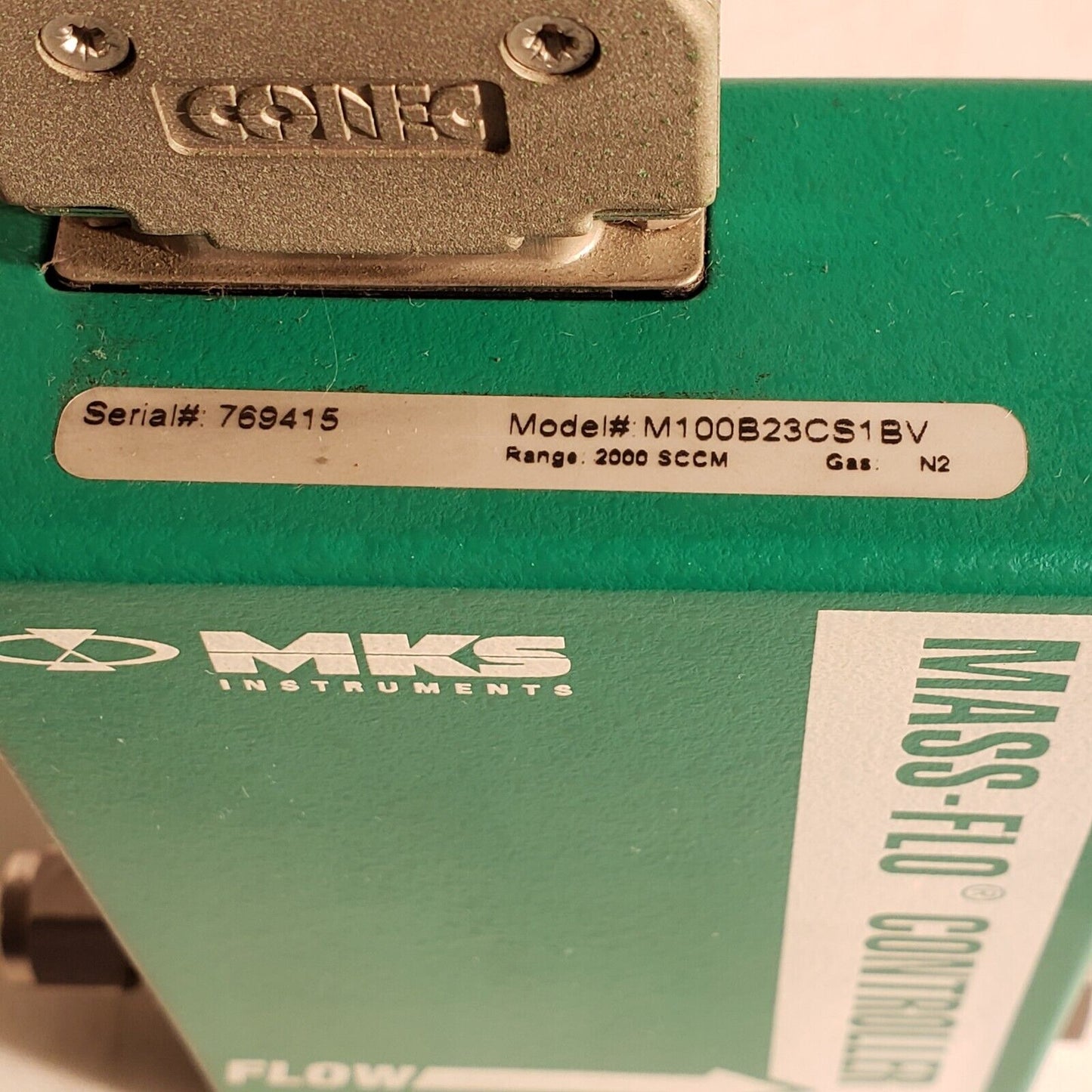 MKS M100B23CS1BV 2000 SCCM N2 Mass-Flo Controller From Elan 9000 ICP Mass Spec