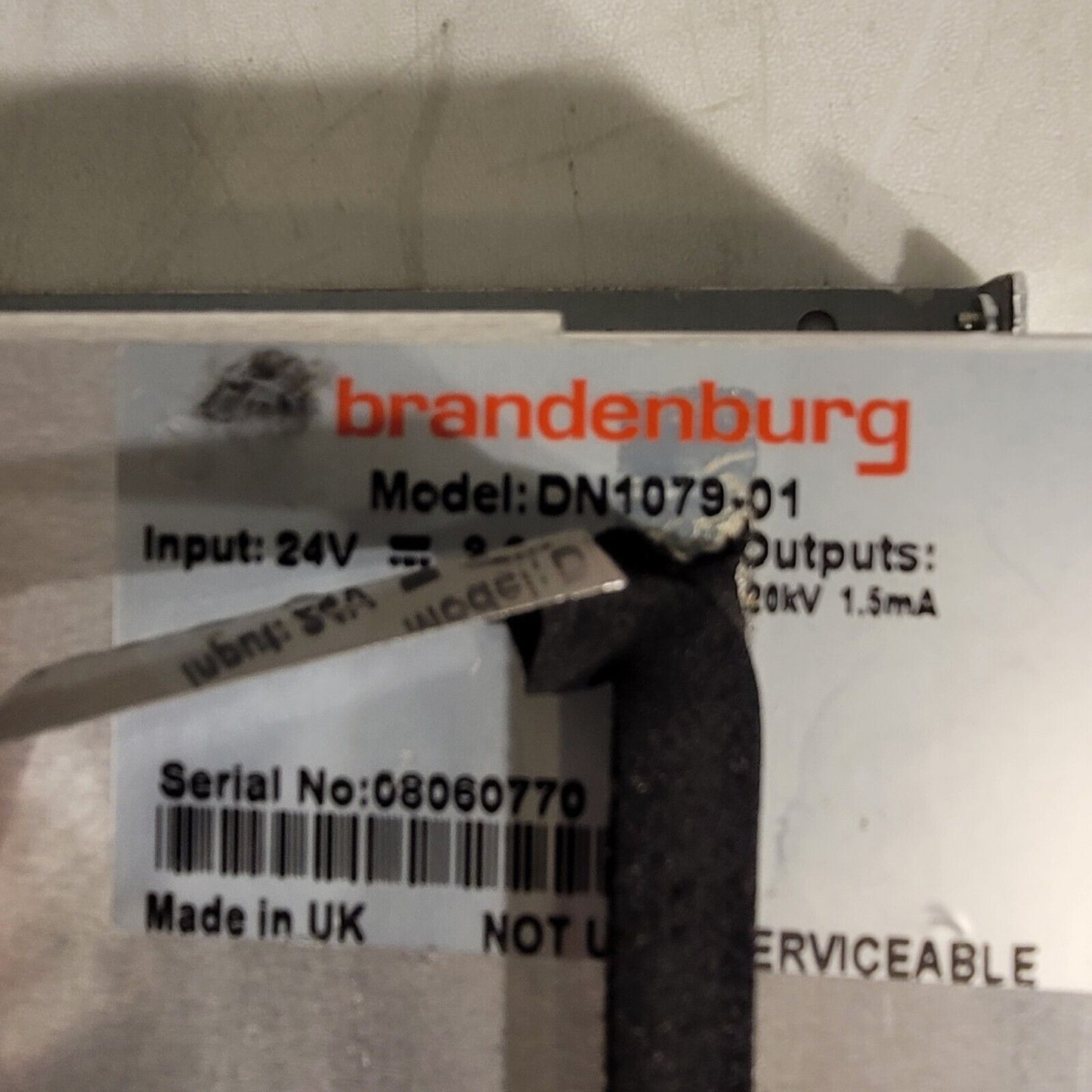 Brandenburg DN1079-01 High Voltage Power Supply 20kV 1.5mA 223766.90394