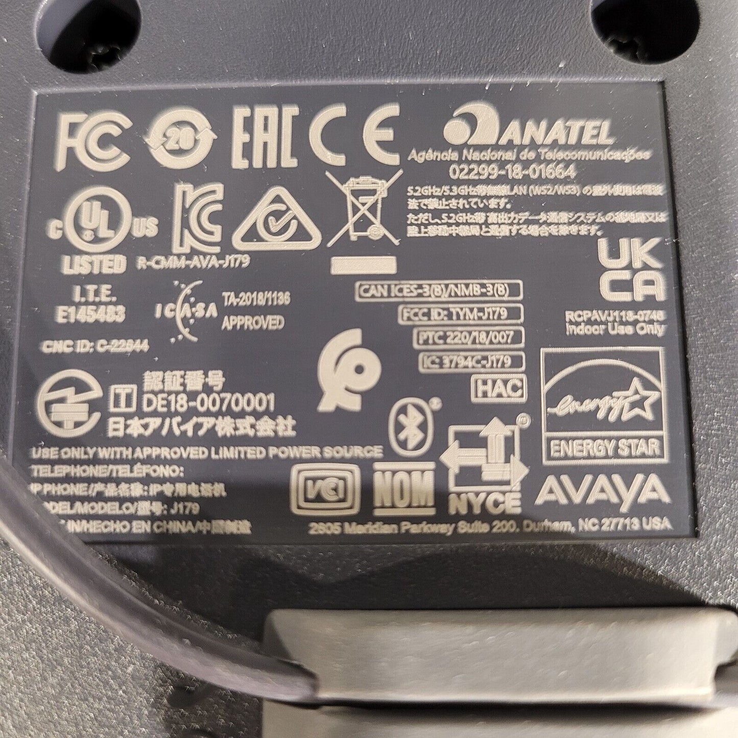 Avaya J179 Gigabit IP Phone, Admin Code Unknown - Locked Down Phone