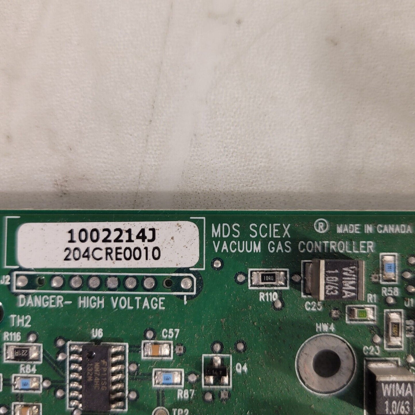 MDS Sciex 1002214J Vacuum Gas Controller Board From Perkin Elmer Elan 9000