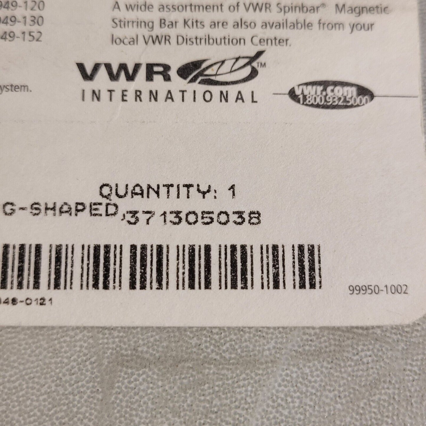 VWR 58943-012 Magnetic Spinbar Stirring Bar Egg-shaped 3/8" X 3/16" PTFE Coated