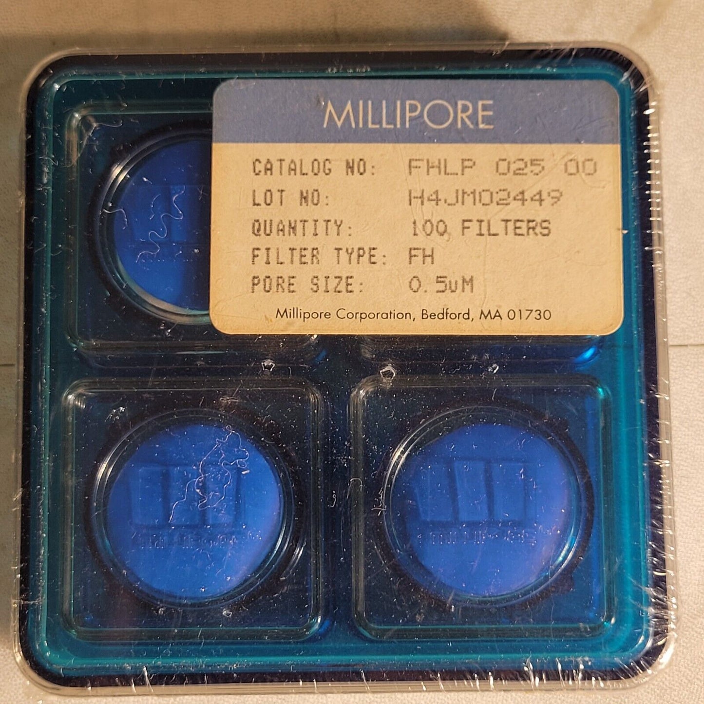 Millipore FHLP 025 00 0.5uM Pore Size FH Fliter 100 Filters