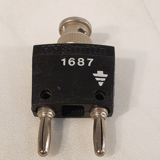 HH Smith 1687 Banana Plugs Female BNC Connector To Double Male Banana Jacks