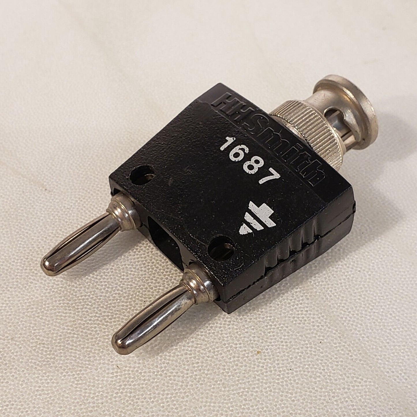 HH Smith 1687 Banana Plugs Female BNC Connector To Double Male Banana Jacks