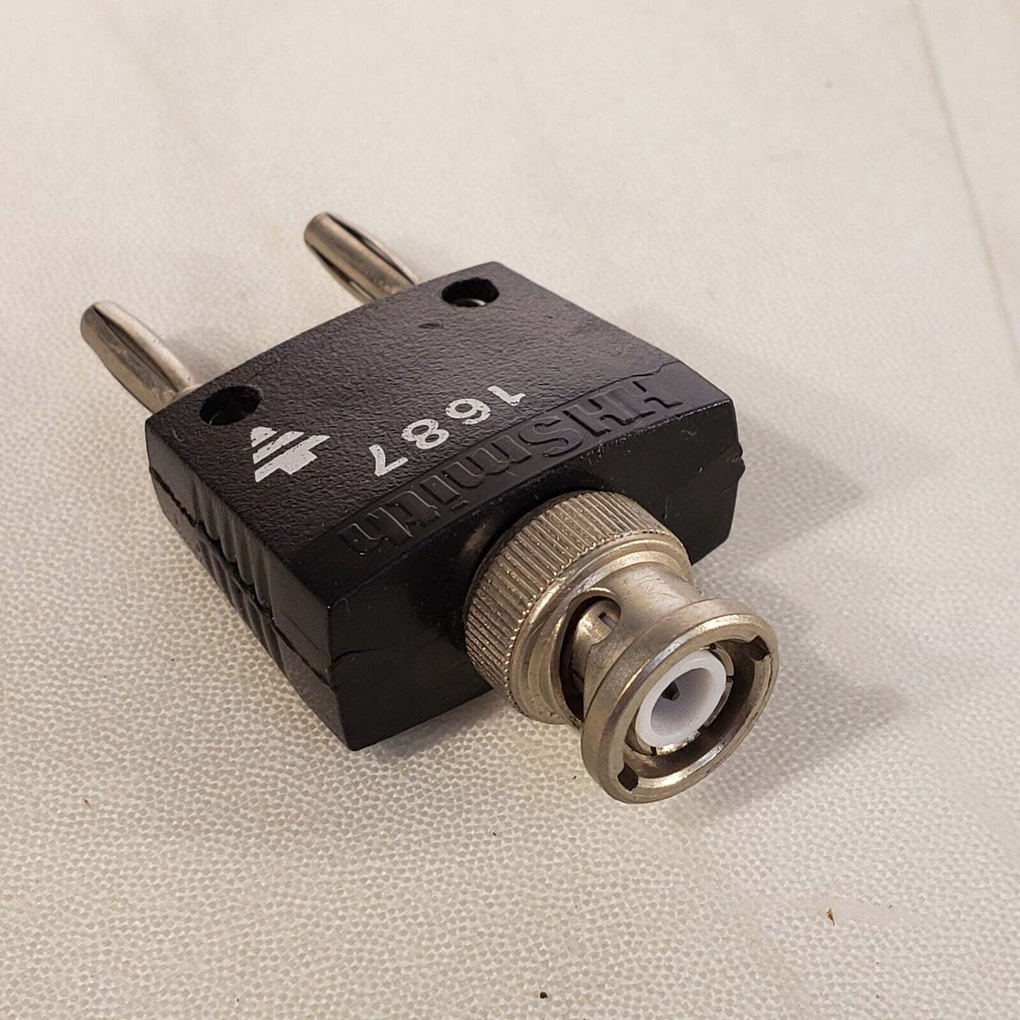 HH Smith 1687 Banana Plugs Female BNC Connector To Double Male Banana Jacks