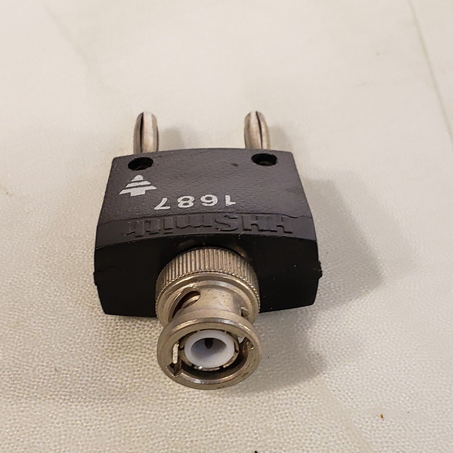 HH Smith 1687 Banana Plugs Female BNC Connector To Double Male Banana Jacks