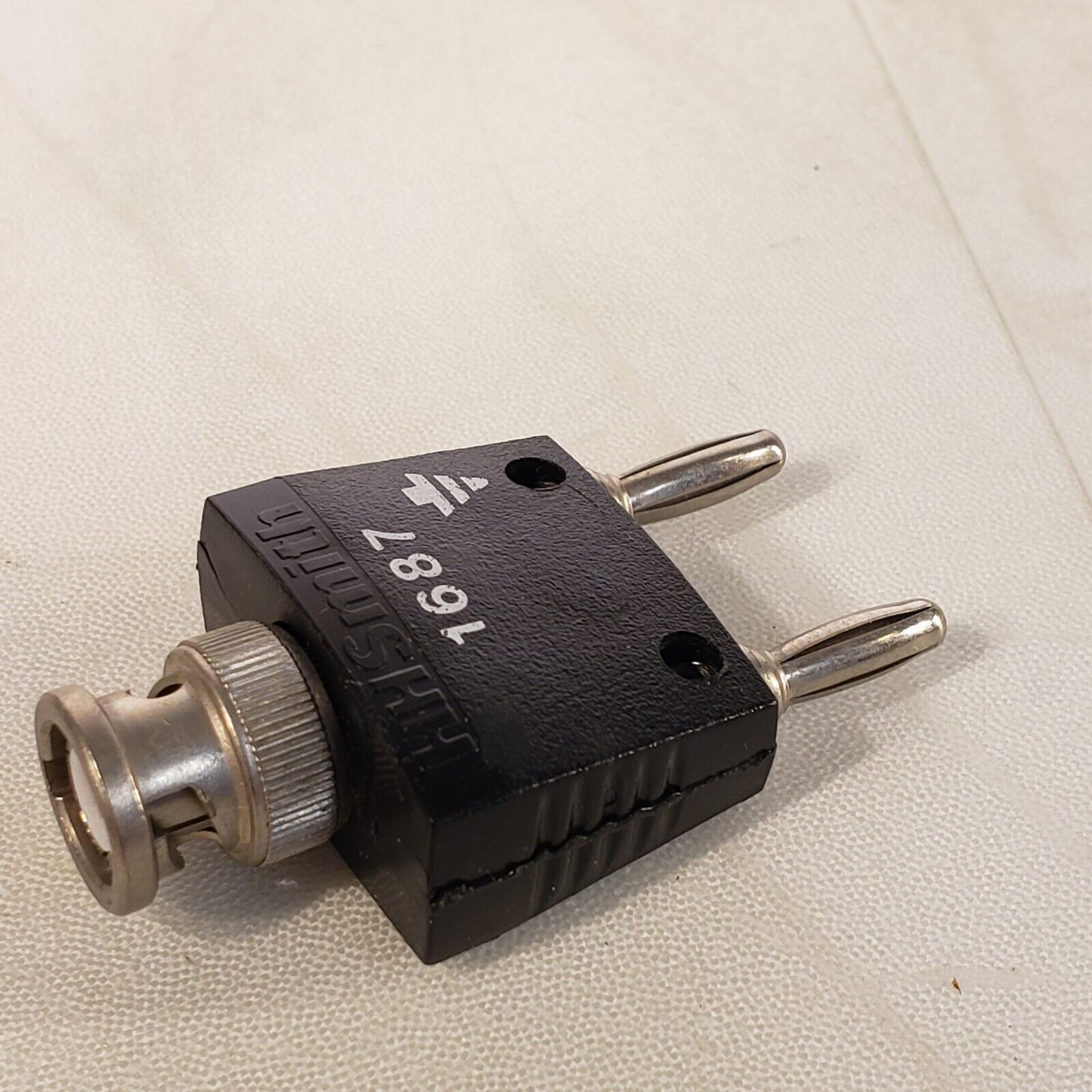HH Smith 1687 Banana Plugs Female BNC Connector To Double Male Banana Jacks