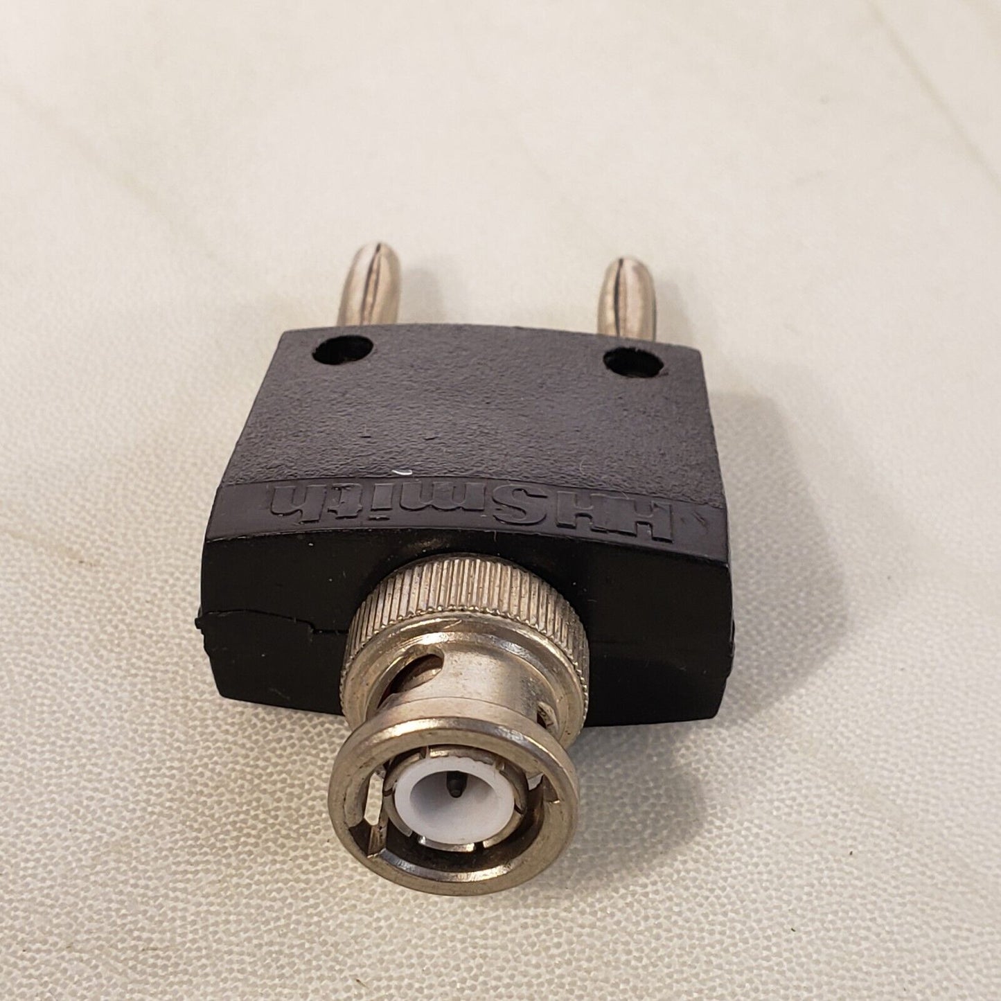 HH Smith 1687 Banana Plugs Female BNC Connector To Double Male Banana Jacks