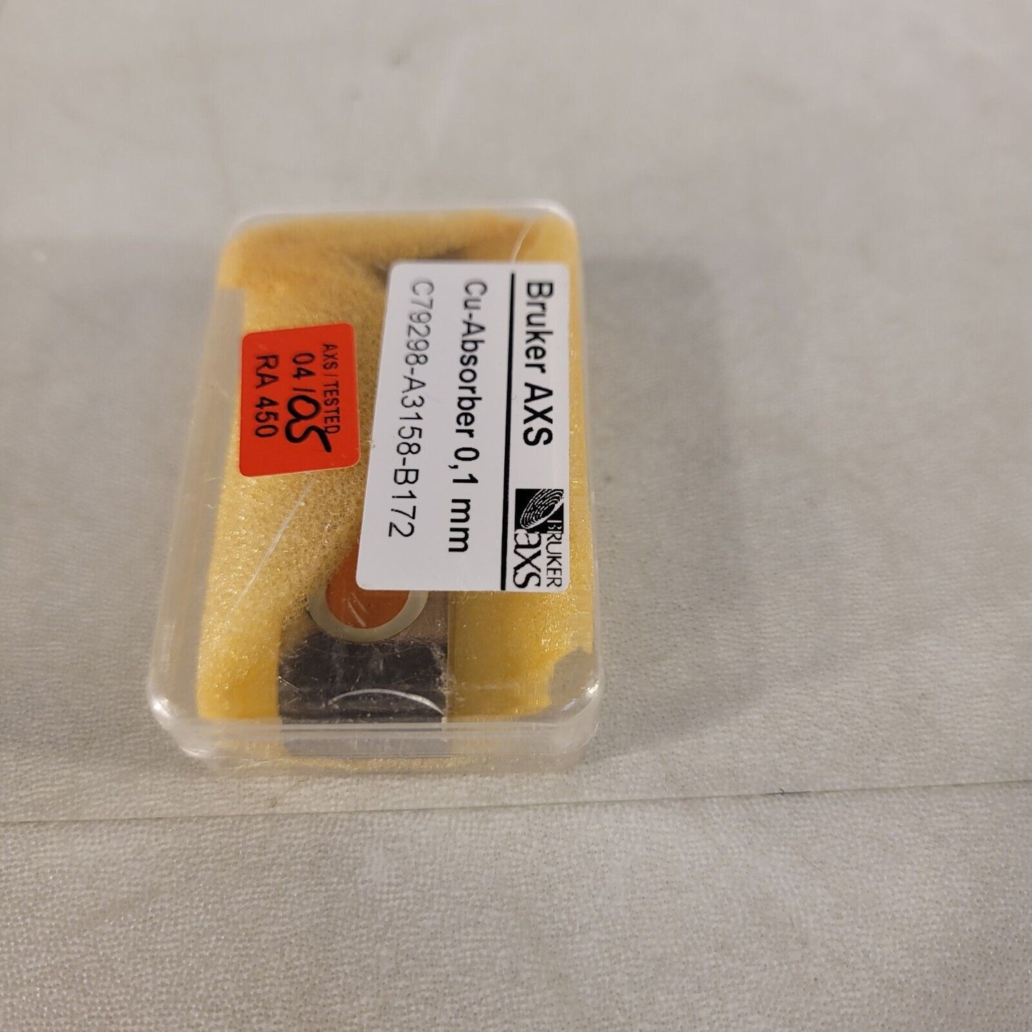 Bruker AXS Cu-Absorber 0.1mm C79298-A3158-B172 XRD Diffraction Attenuator