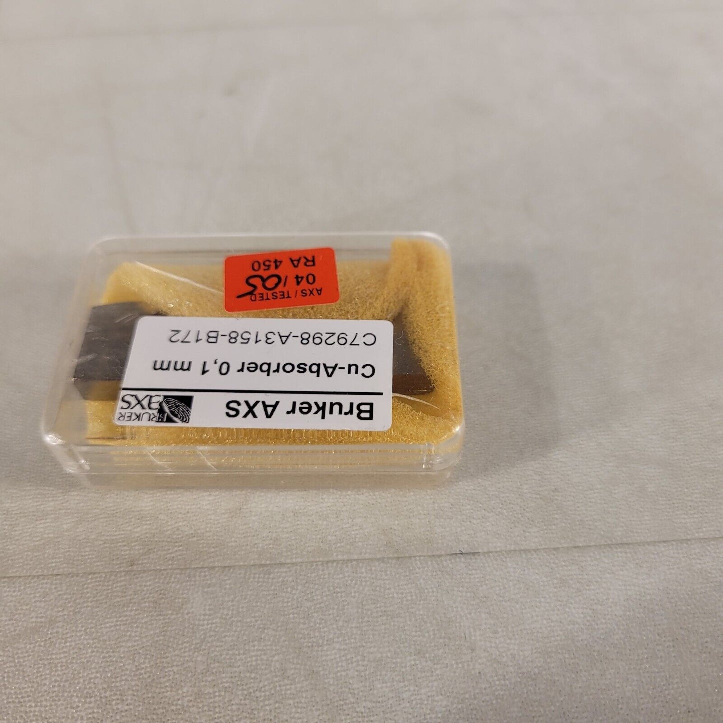 Bruker AXS Cu-Absorber 0.1mm C79298-A3158-B172 XRD Diffraction Attenuator