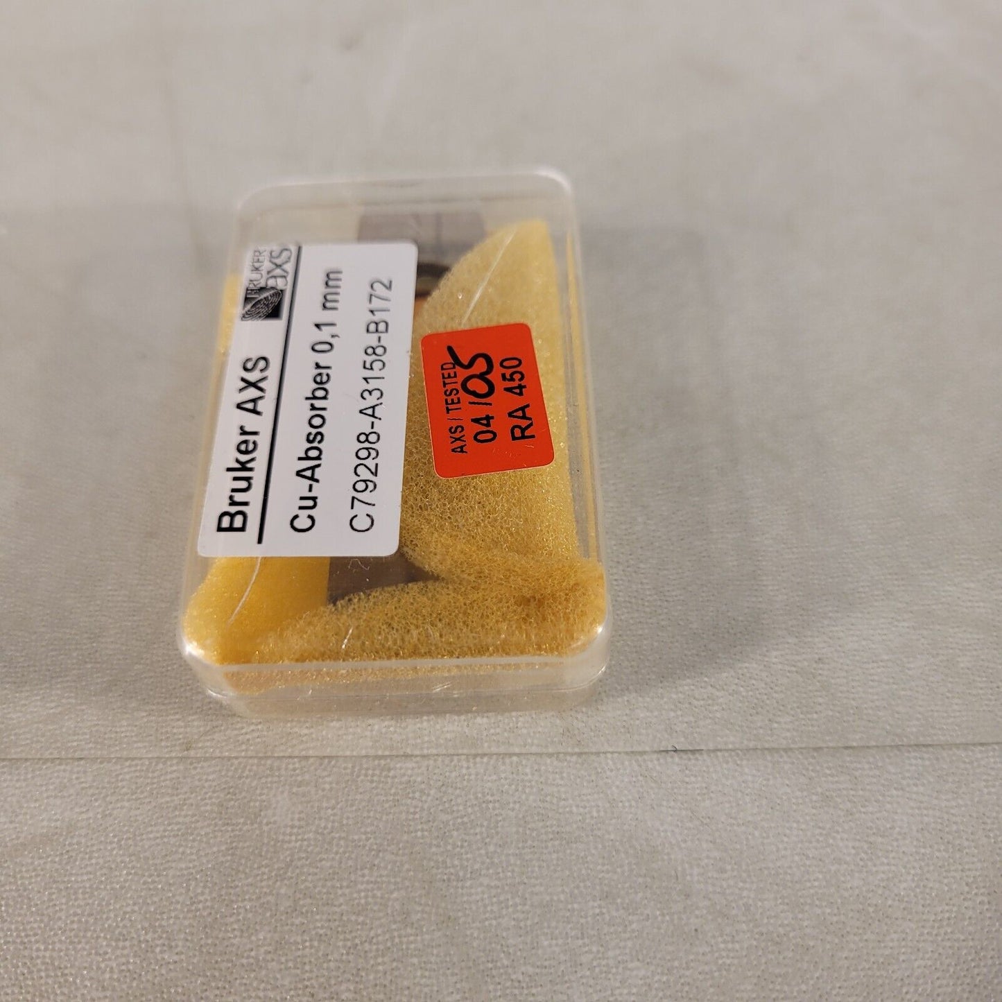 Bruker AXS Cu-Absorber 0.1mm C79298-A3158-B172 XRD Diffraction Attenuator