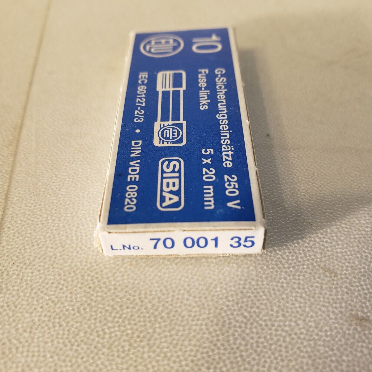 ELU Siba 60127-2/3 G-Sicherungseinsätze 10 Fuse Links 5x20mm 250VAC 35A 179 120