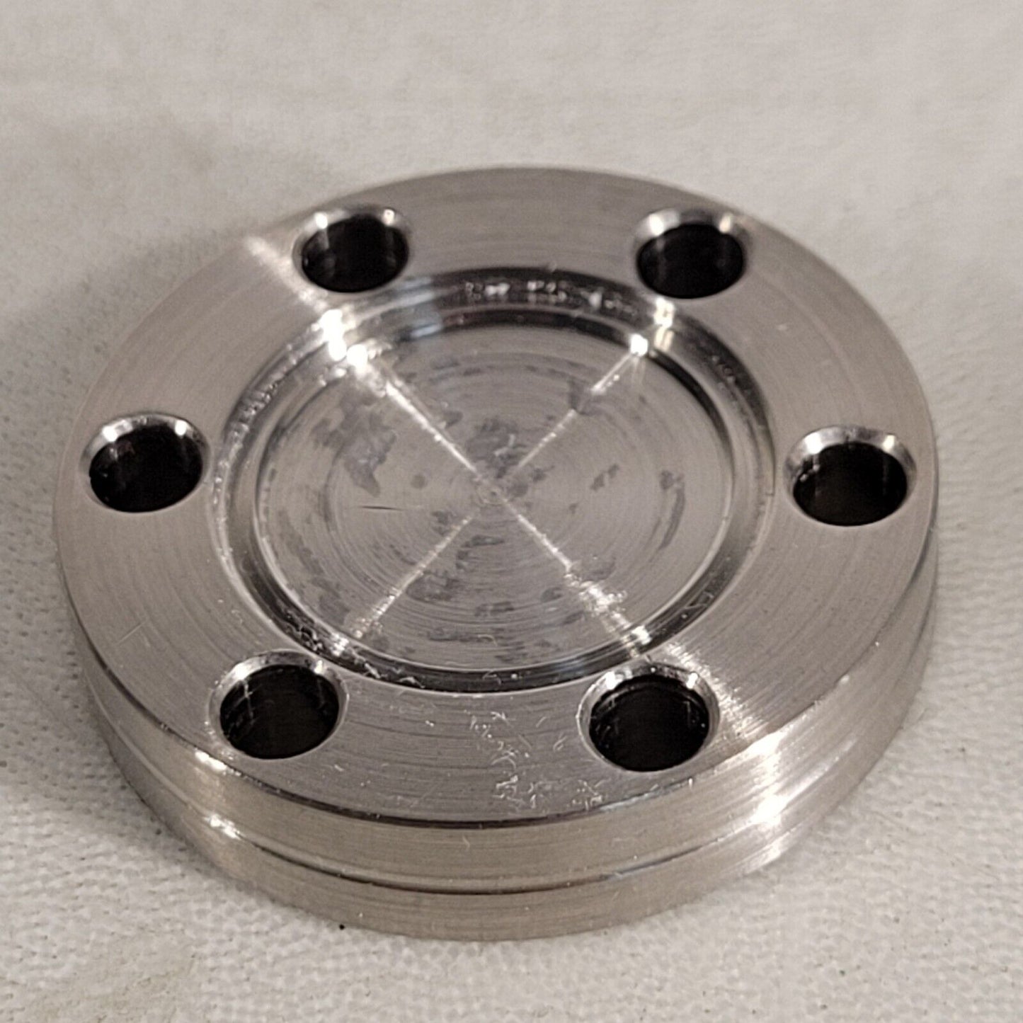 Huntington CF 1.33" DN16CF Conflat Blank Flange High Vacuum Knife Edge Good