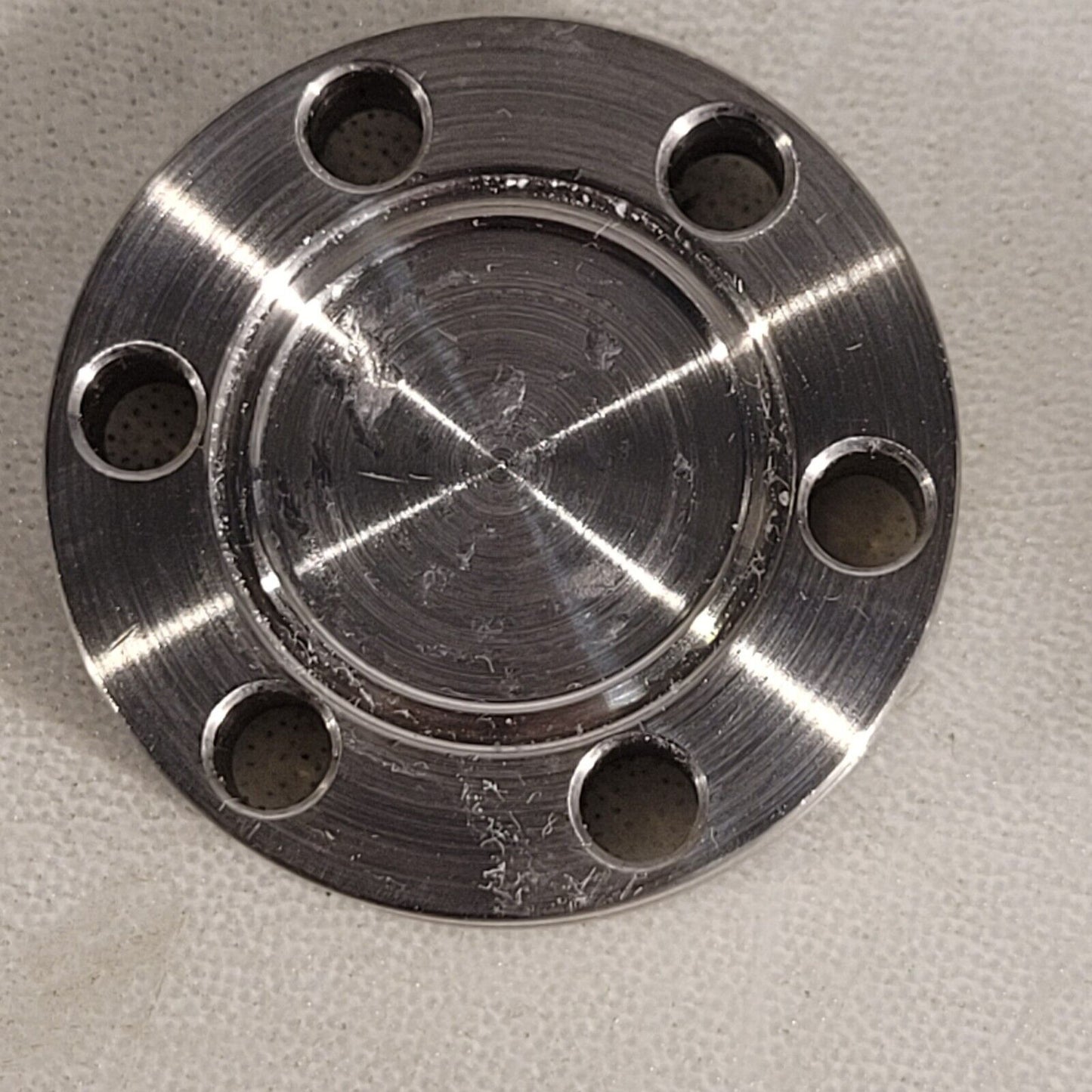Huntington CF 1.33" DN16CF Conflat Blank Flange High Vacuum Knife Edge Good